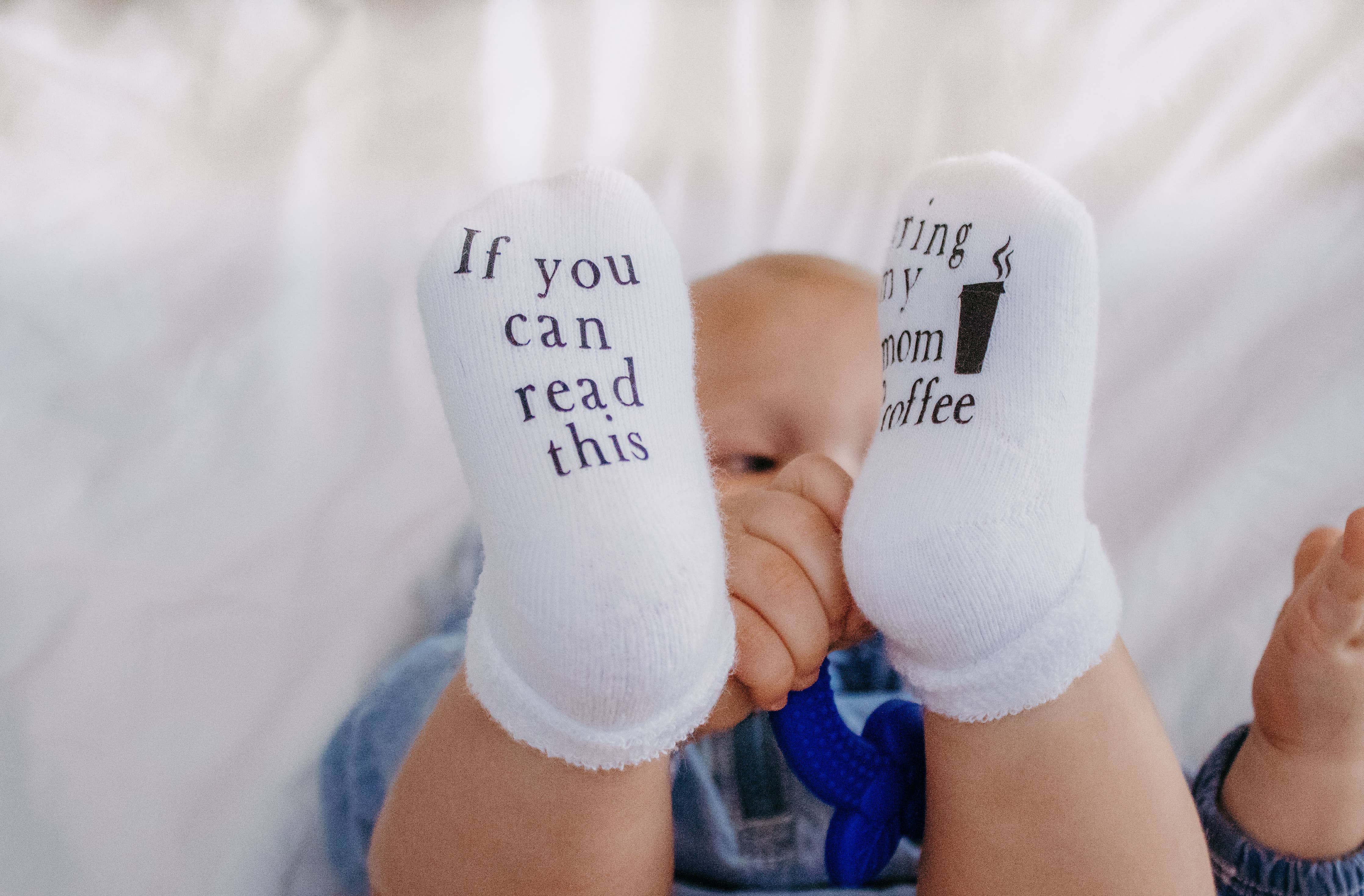 Dorothy’s Reason - If you can read this Bring My Mom a Coffee® Baby Socks Gifts: 6-18mo