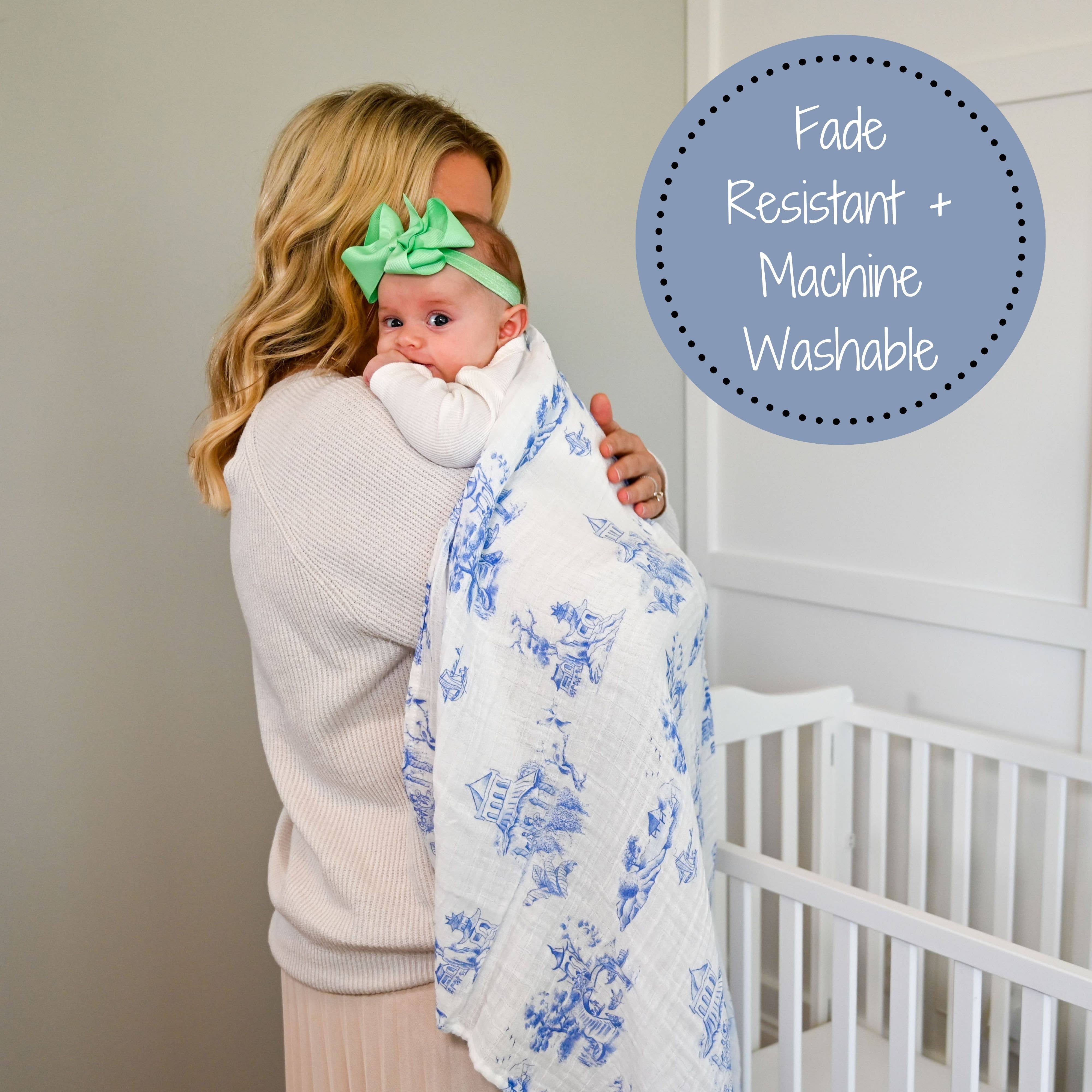 LollyBanks - Chinoiserie Baby Swaddle Blanket