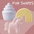 Ali+Oli - Ali+Oli Squirt Water Bath Toy Set (Unicorn Theme) Mold Free