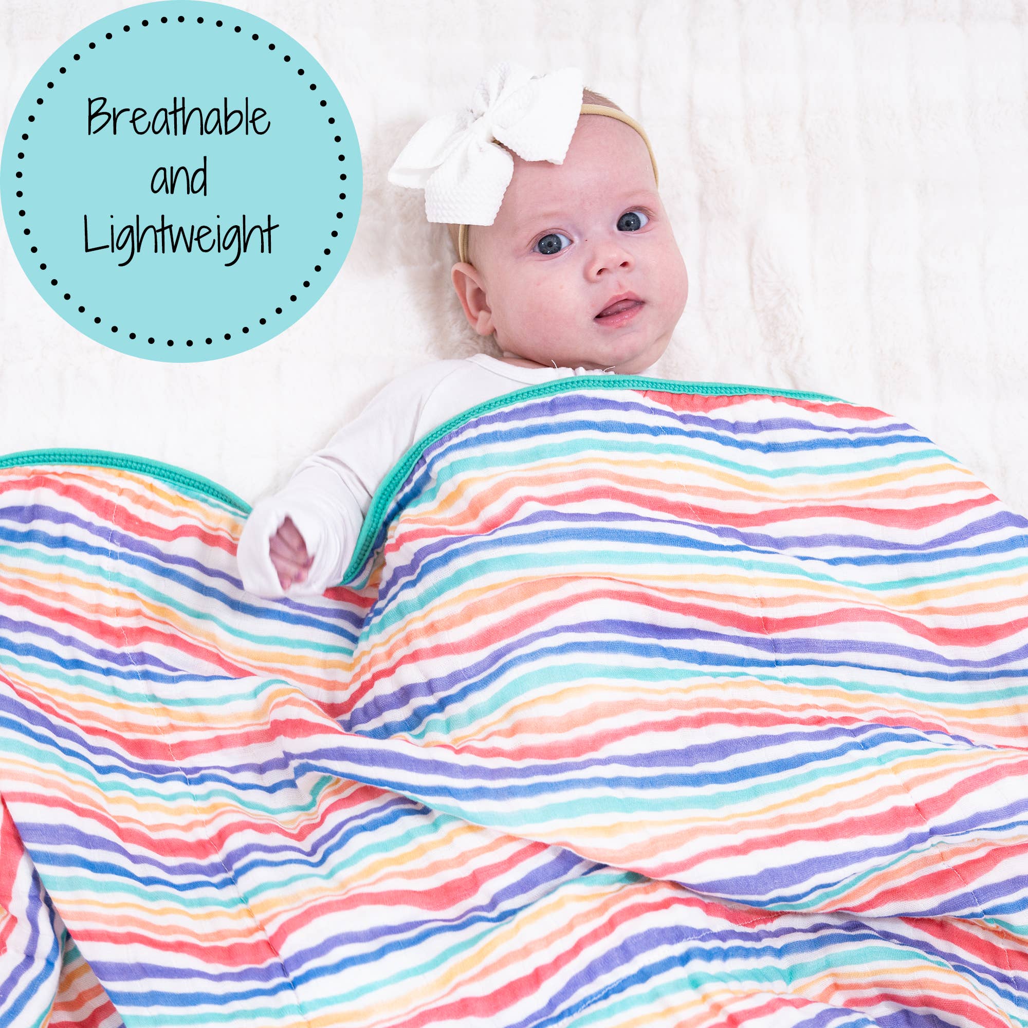 LollyBanks - Rainbow Toddler 100% Cotton Muslin Blanket