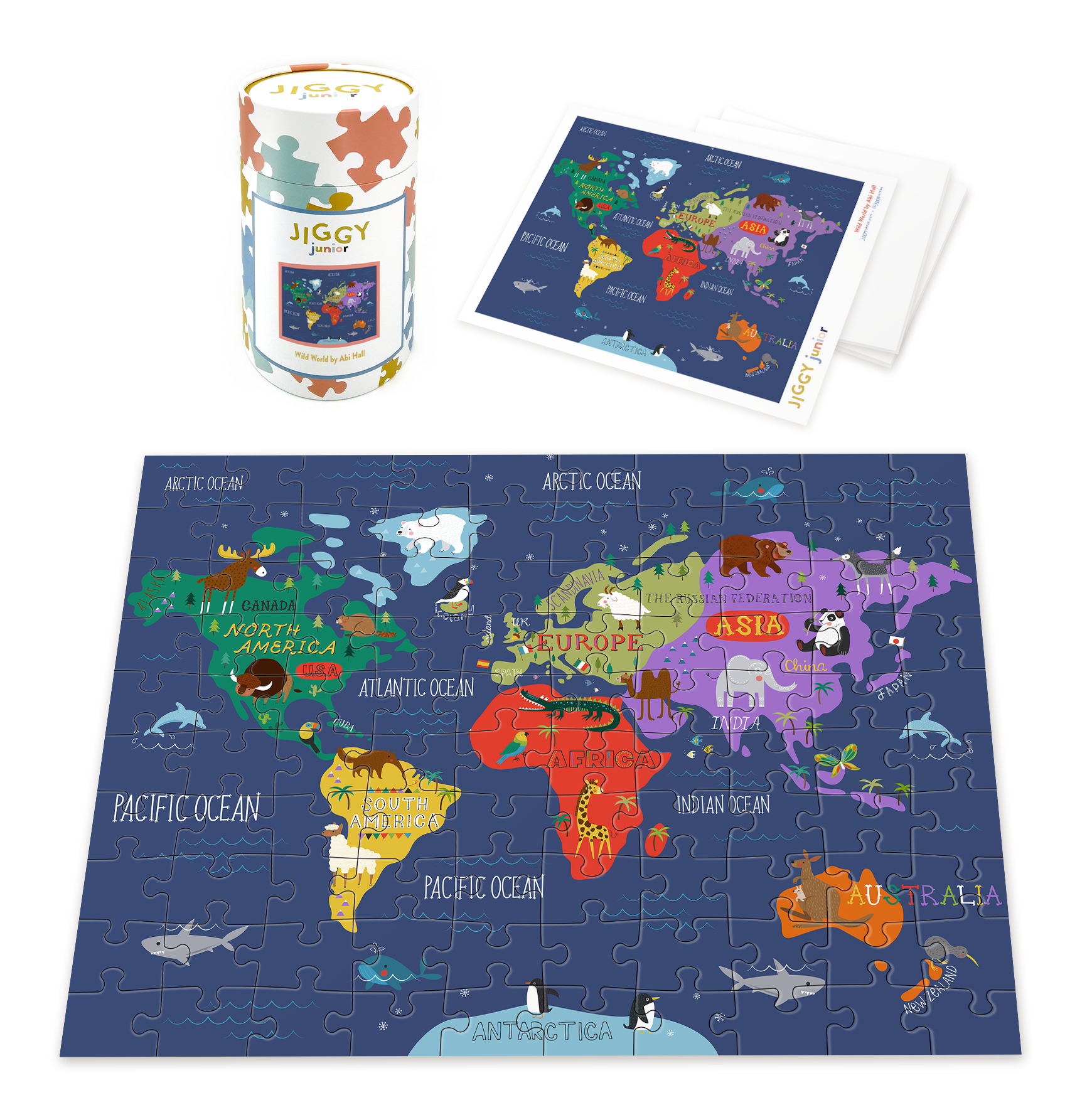 JIGGY Puzzles - JIGGY Junior 100pc: Wild World by Abi Hall