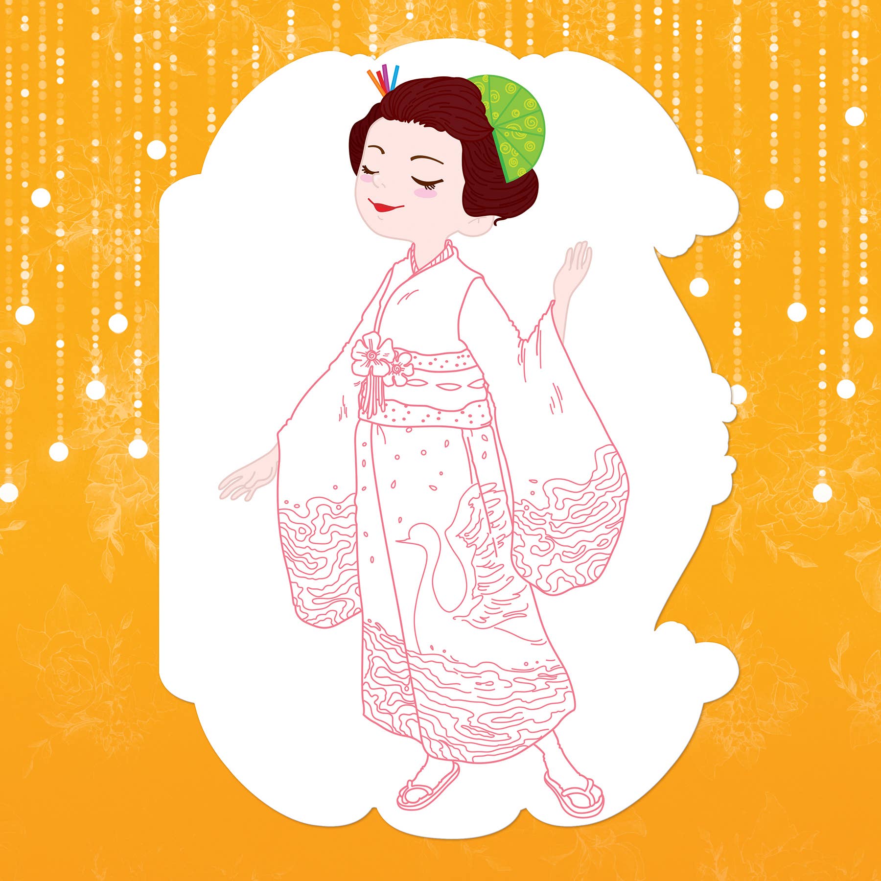 Little Fashionista Goes to JAPAN Coloring Book & Stickers