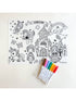 Silicone Reusable Coloring Tablemat For Kids - Wonderland