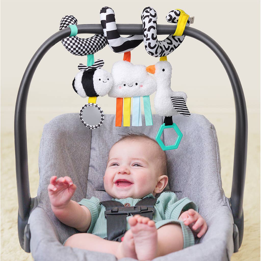 Spiral Car Seat Activity Toy: High Contrast
