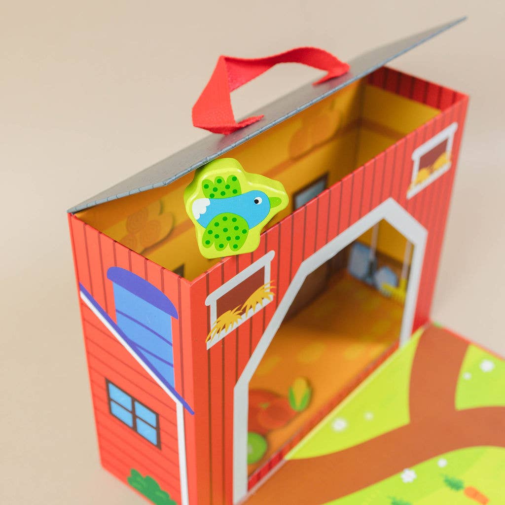 Spirit 'N Sprout - CASE Farm Play Set Lacing Toy - Open-ended Scene