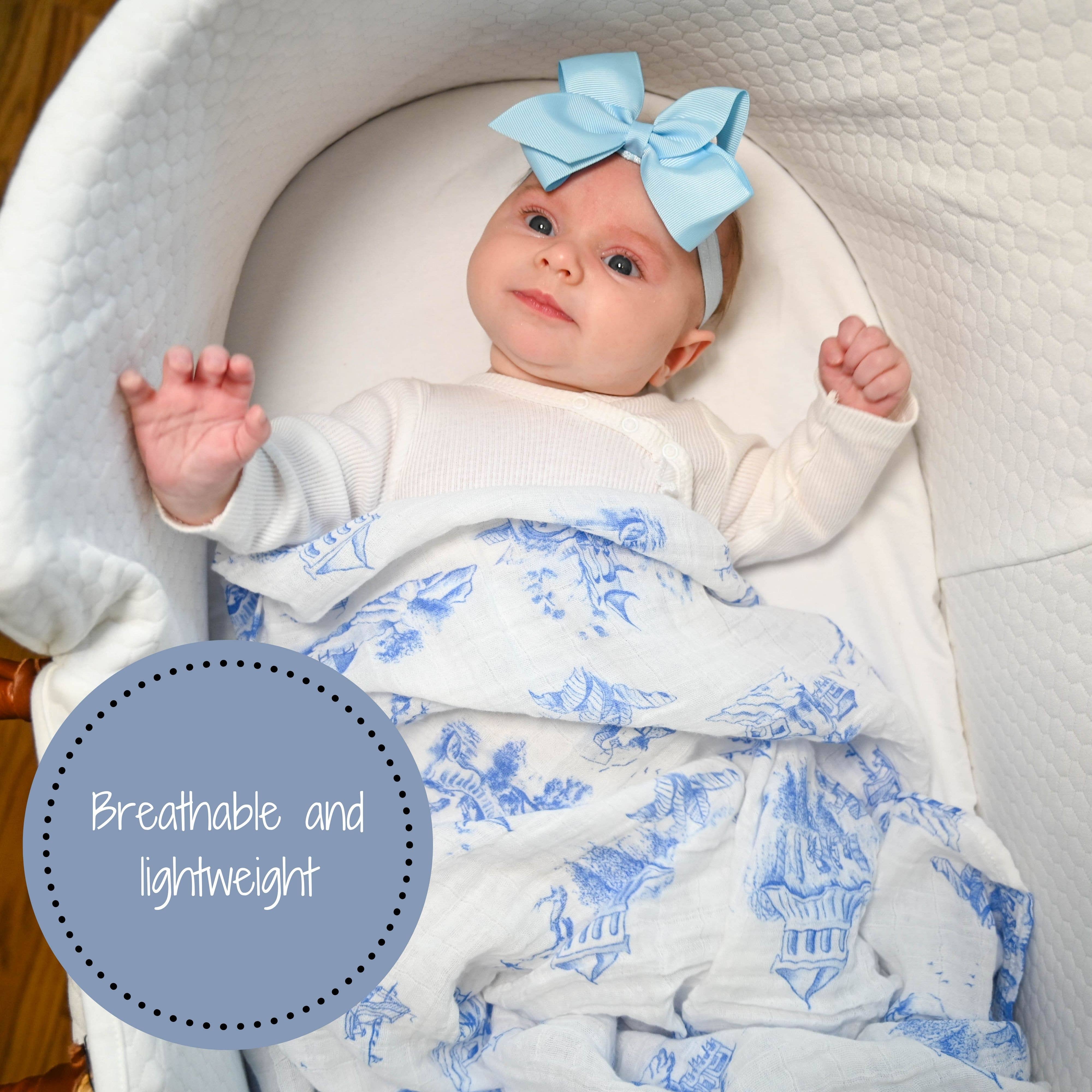 LollyBanks - Chinoiserie Baby Swaddle Blanket