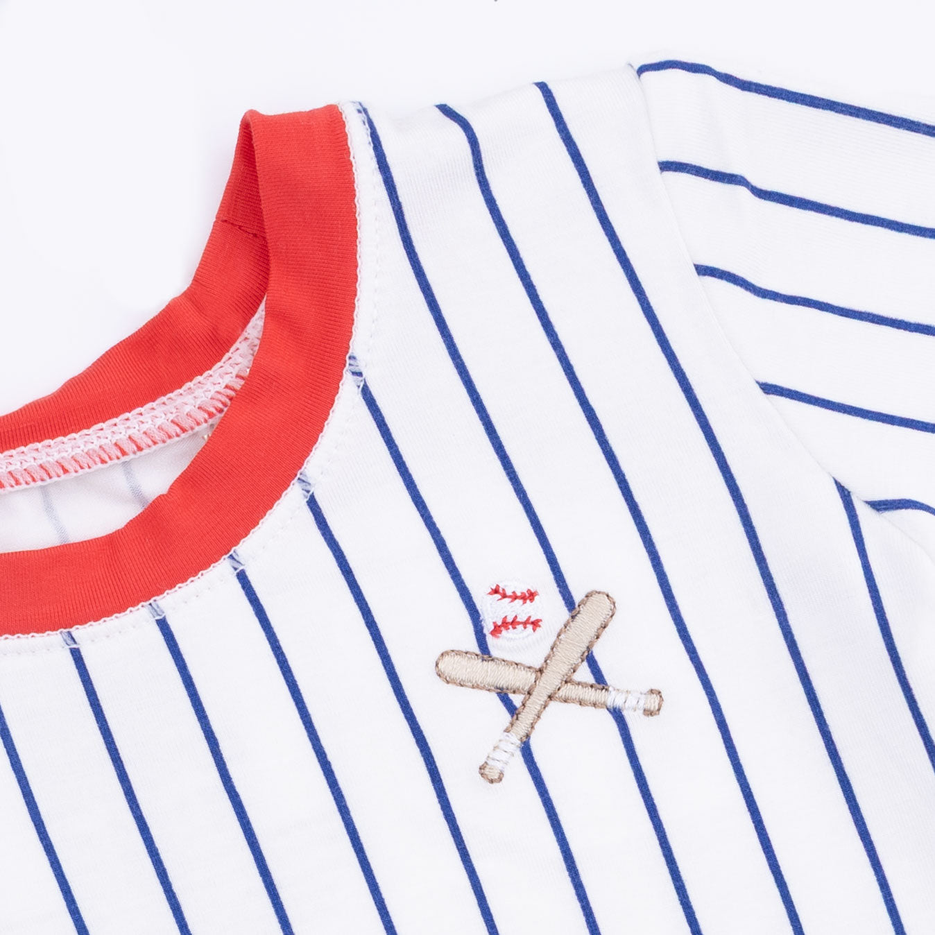 Angel Dear Baseball Stripe Loungewear Short Set