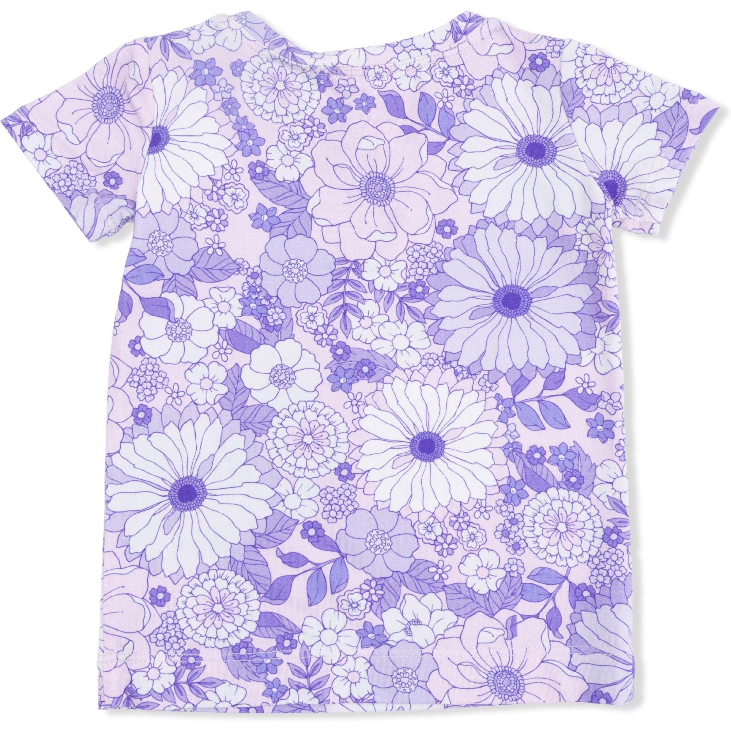 Angel Dear Lacy Lavender Floral Loungewear Short Set