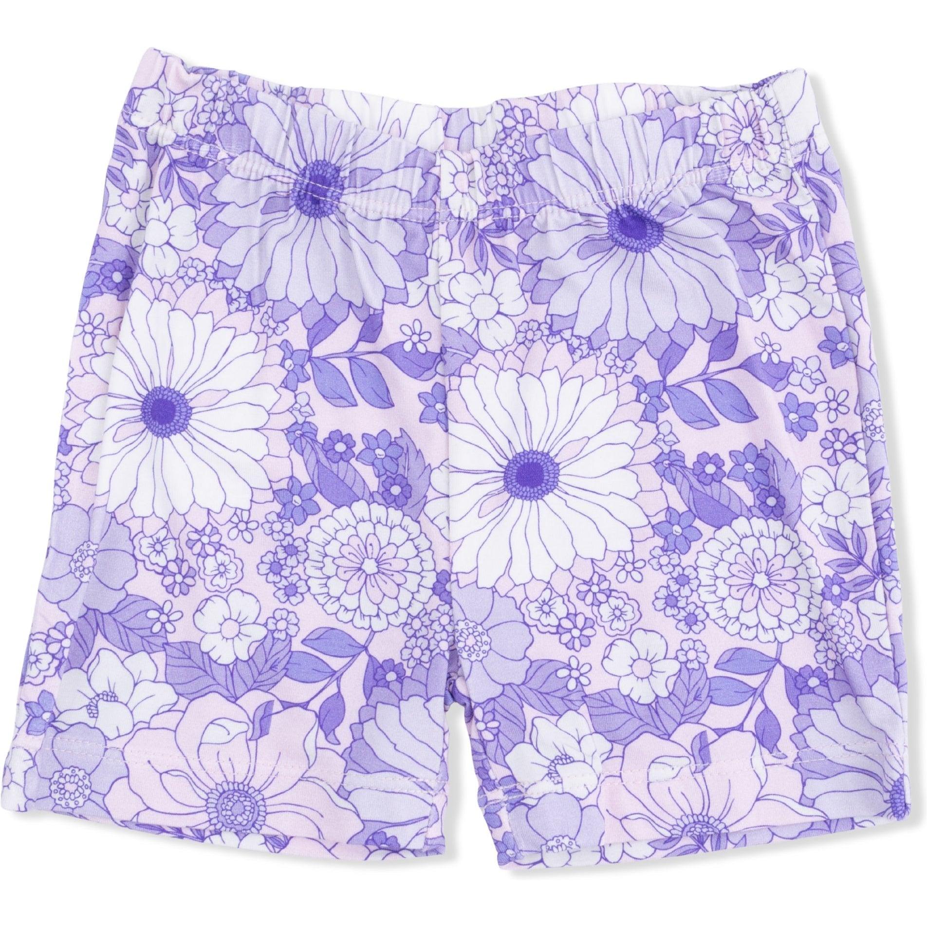 Angel Dear Lacy Lavender Floral Loungewear Short Set