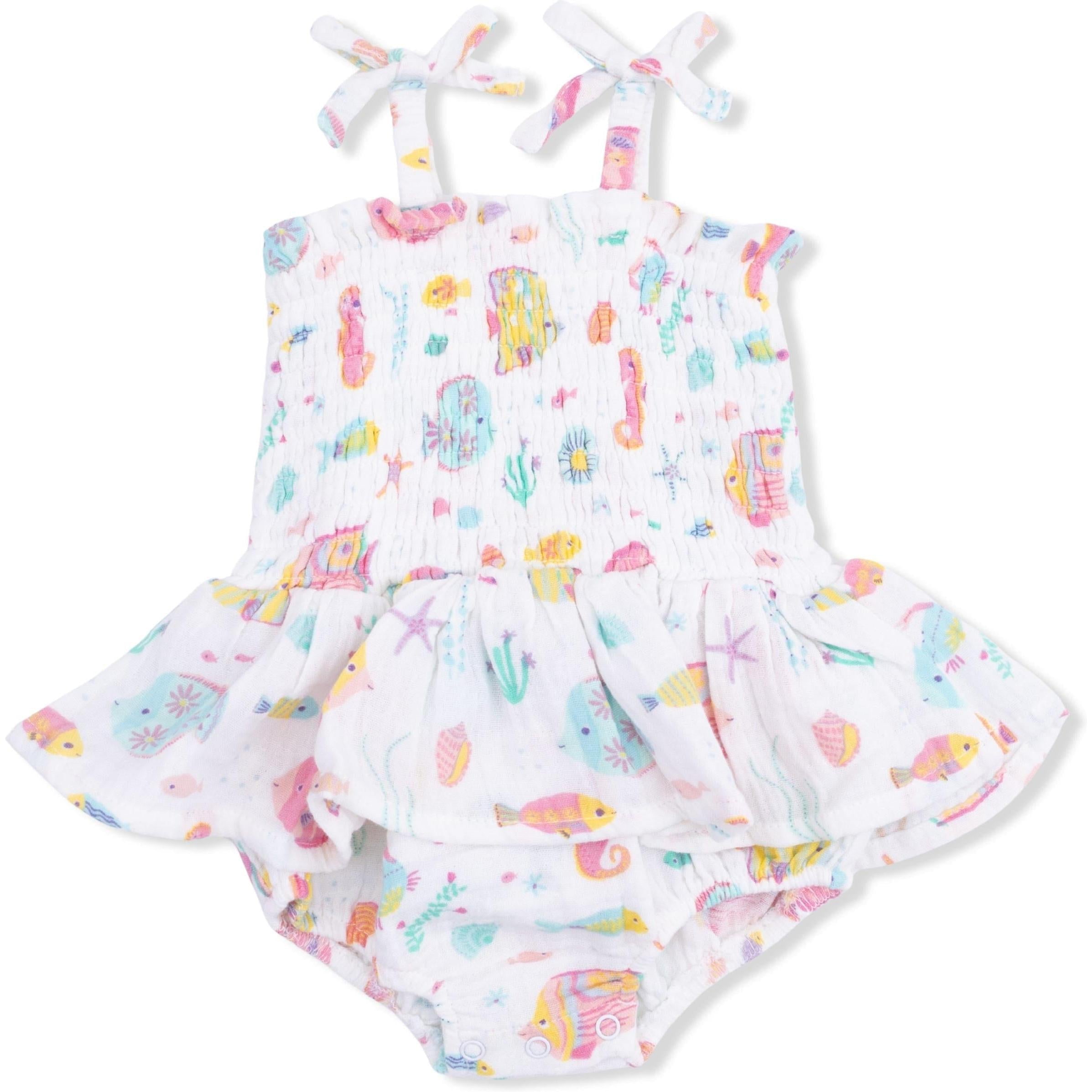 Angel Dear Sunny Coral Reef Fish Smocked Bubble with Skirt