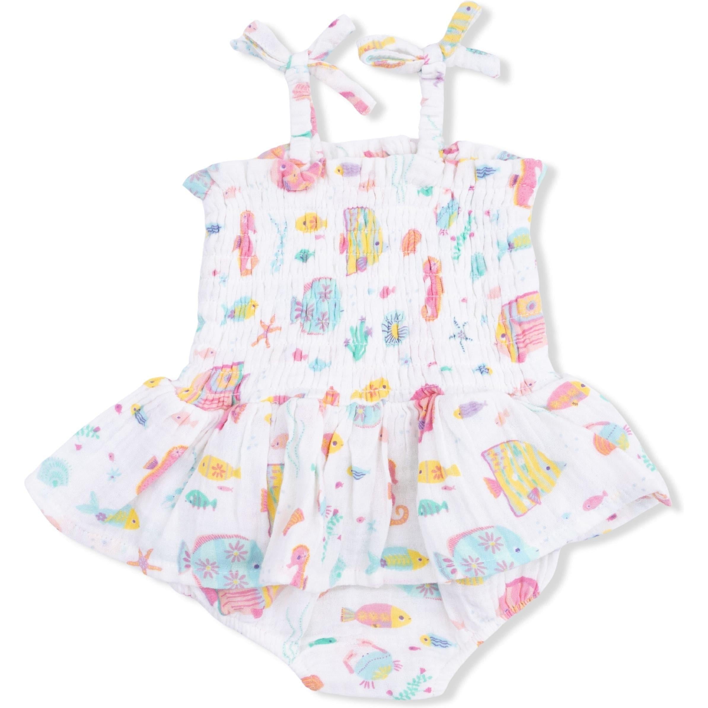 Angel Dear Sunny Coral Reef Fish Smocked Bubble with Skirt