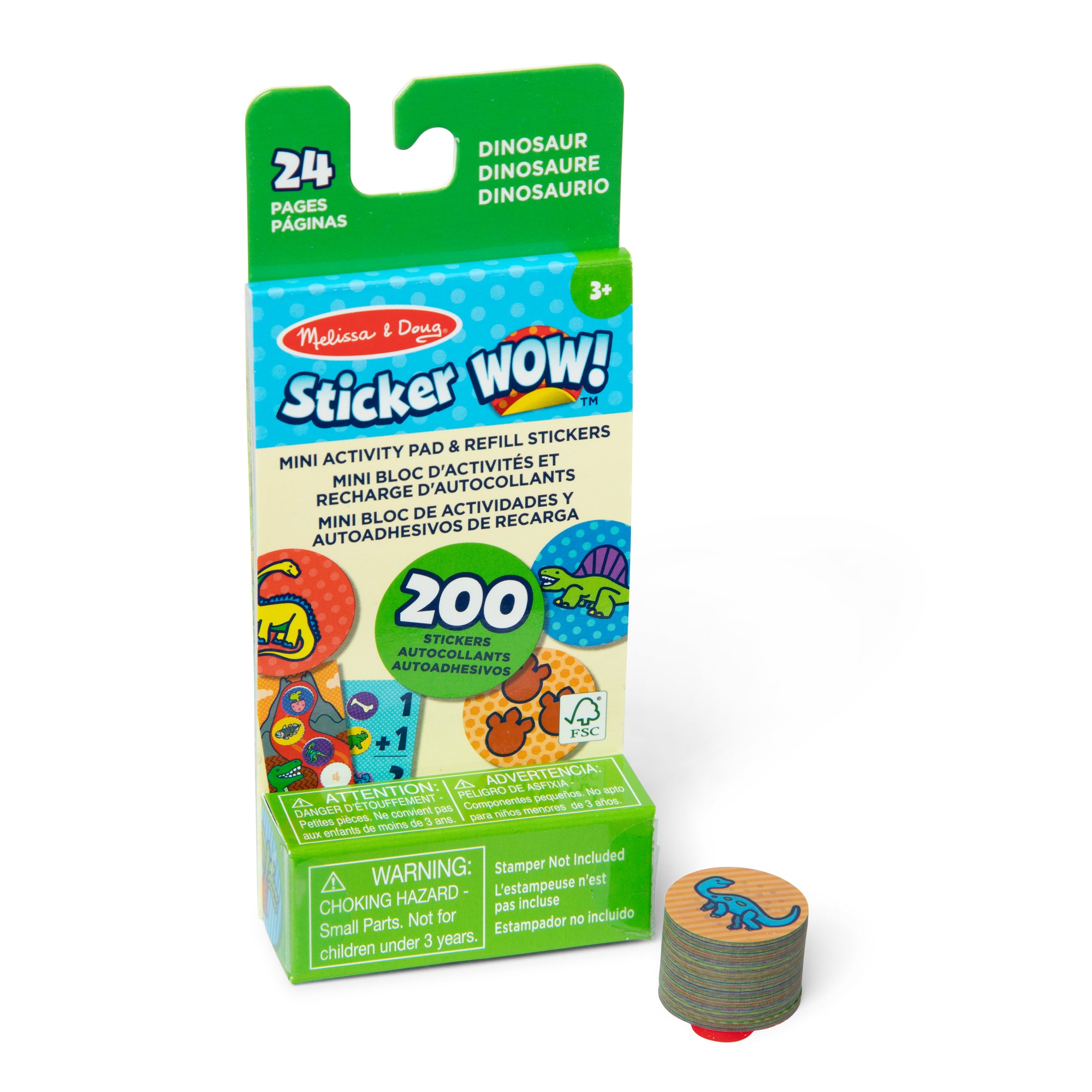 Sticker WOW! Mini Activity Pad with Refill Stickers - Dinosaur