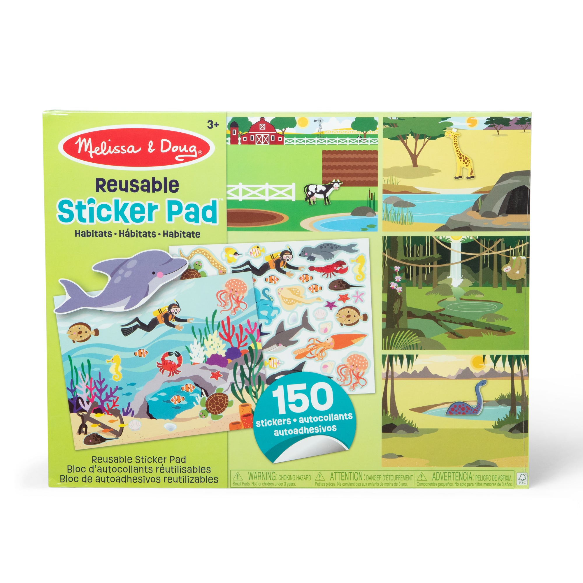 Melissa & Doug Reusable Sticker Pad- Habitats