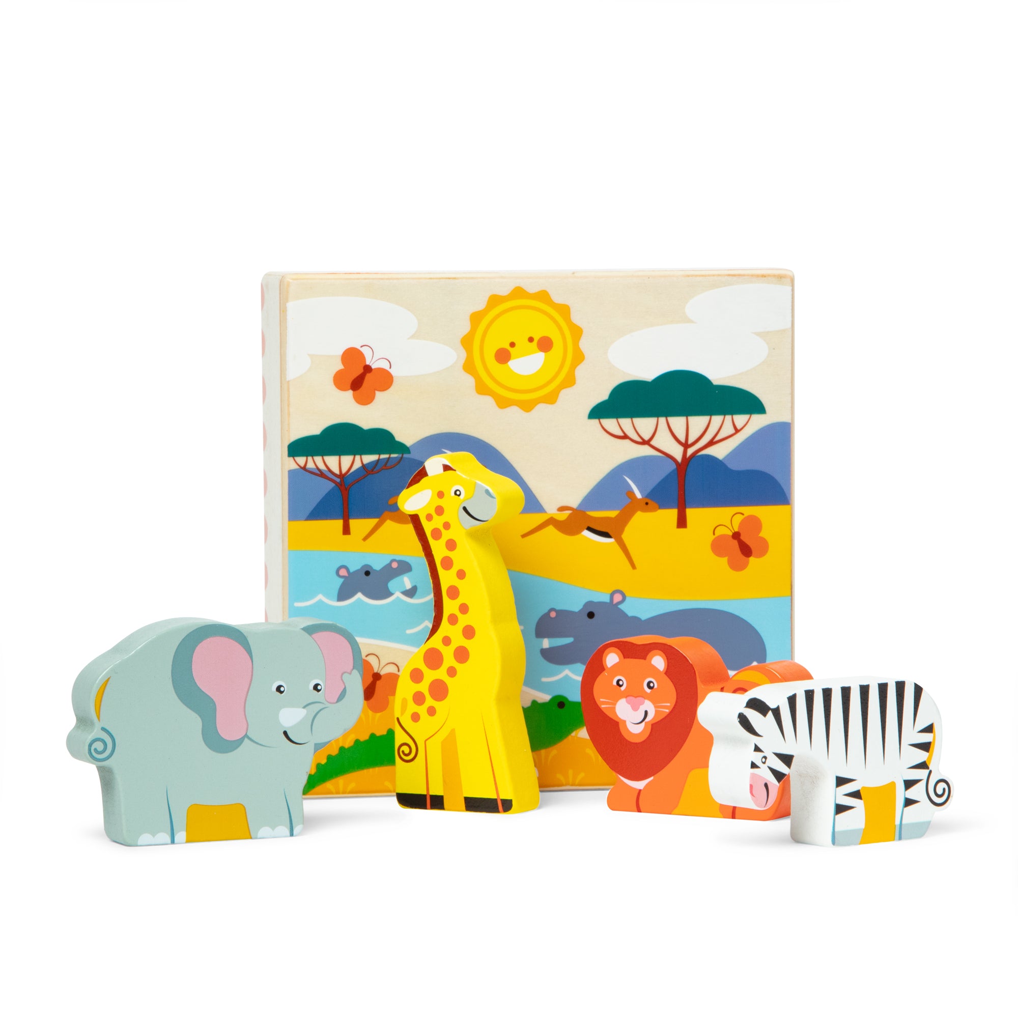 Melissa & Doug Wooden Animal Matching Safari