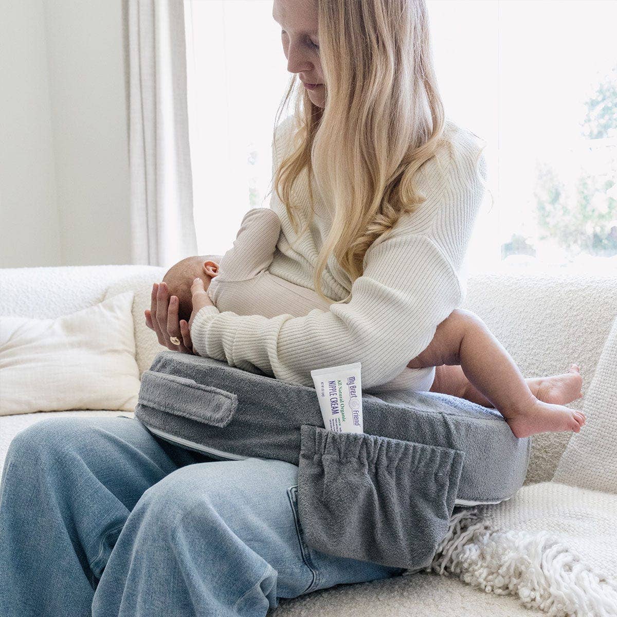 My Brest Friend - Deluxe Nursing Pillow: Evening Grey