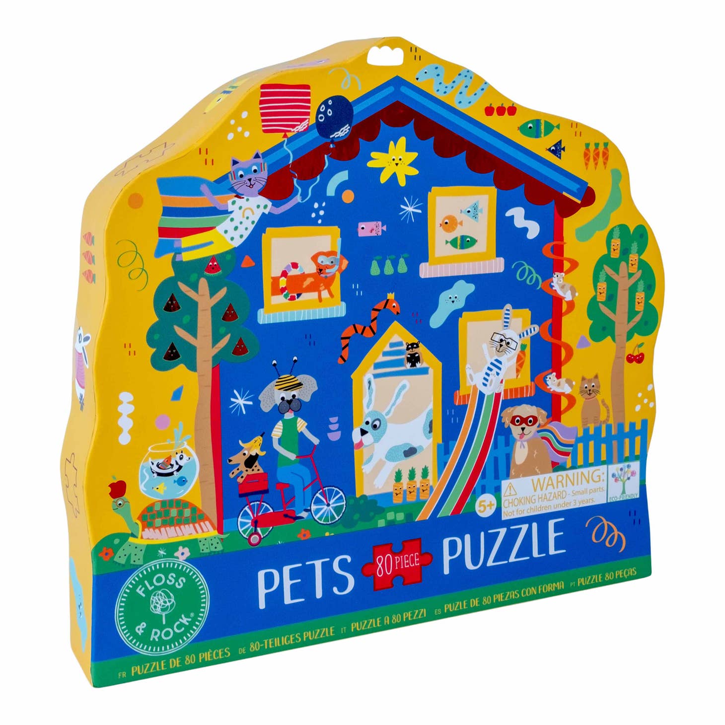 Pets 80pc "Pet House" Shaped Jigsaw with Shaped Box