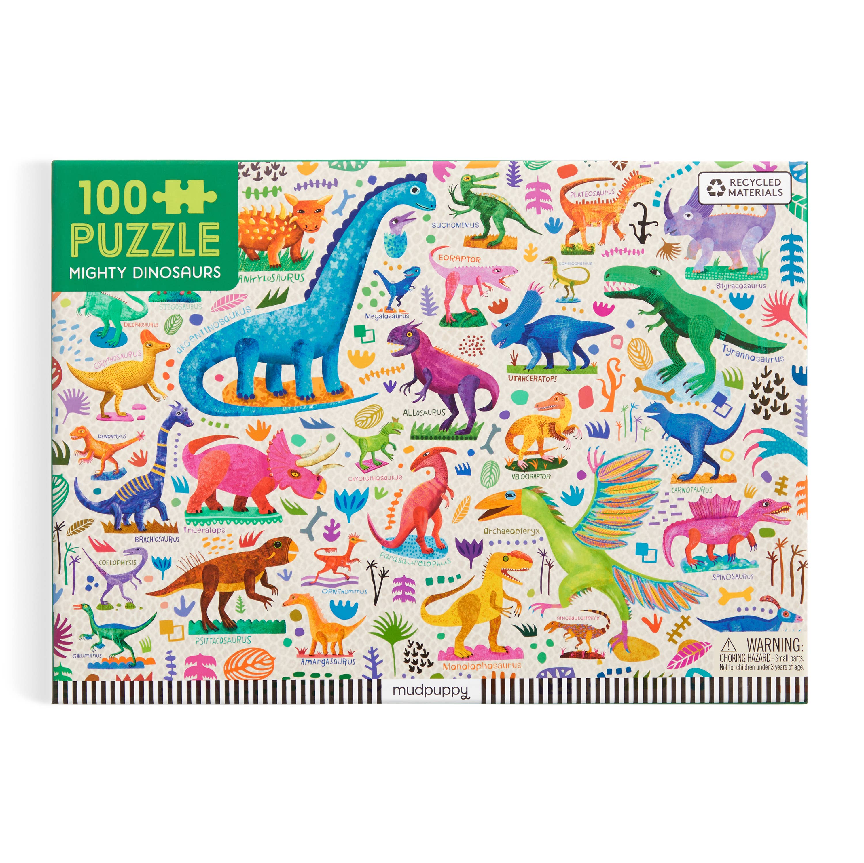 Chronicle Books - Mighty Dinosaurs 100 Piece Puzzle