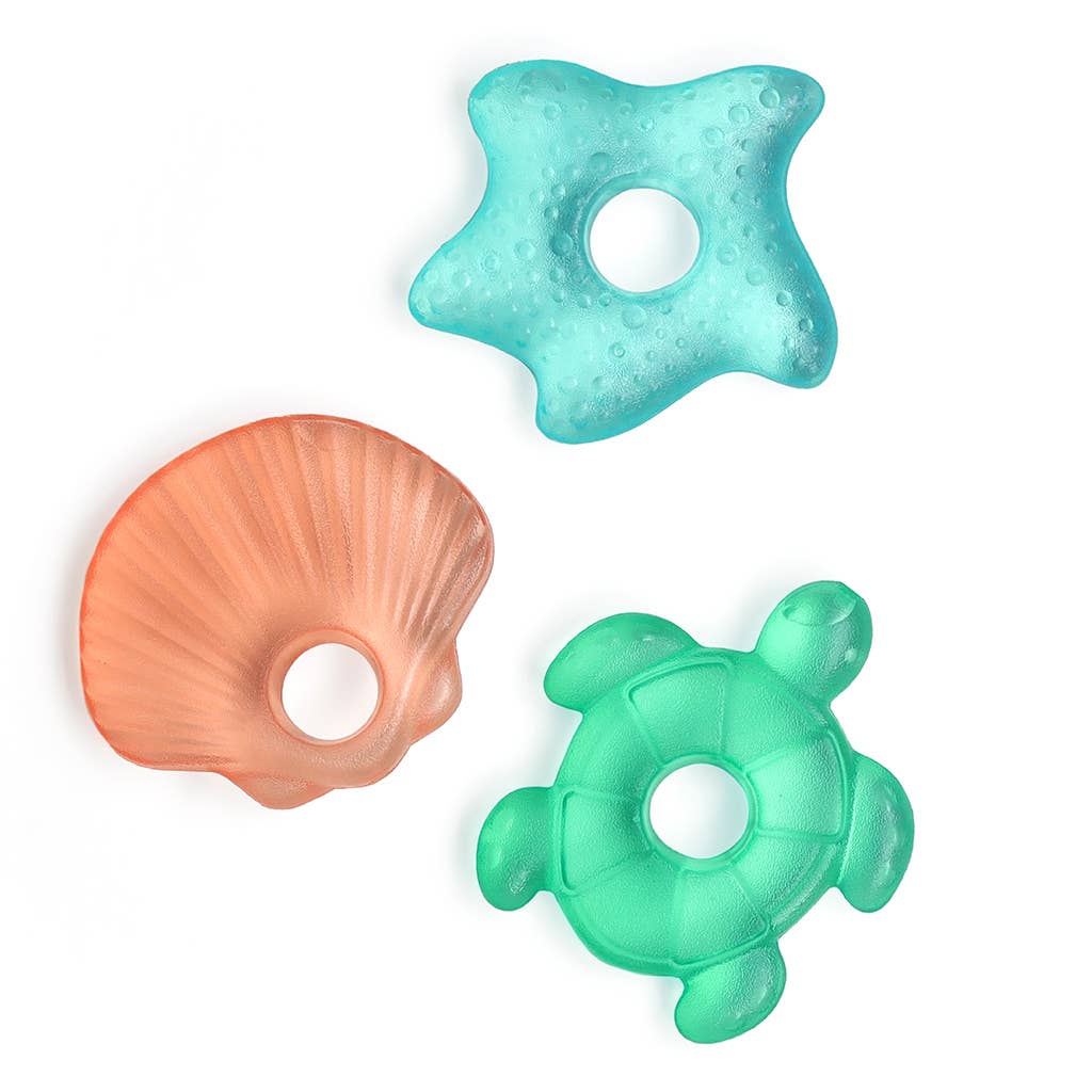 Cutie Coolers™ Water Filled Teethers (3-pack): Seaside