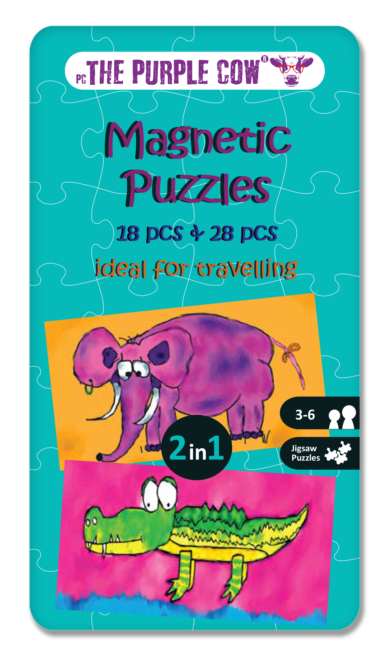 The Purple Cow America Inc. - Travel Game - Magnetic Puzzles