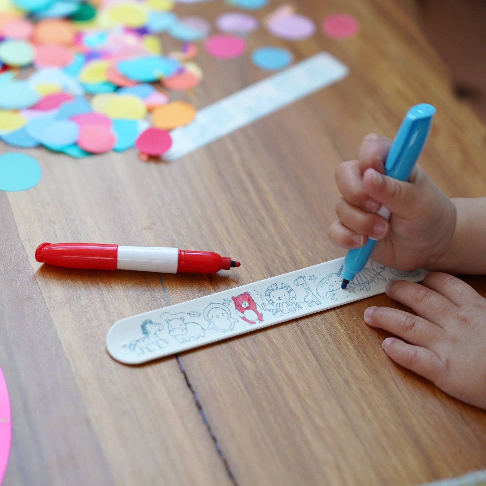 HeyDoodle - Sugar & Spice Sketchband - Reusable Coloring & Doodle Slap Bracelet: Sugar & Spice (Band)
