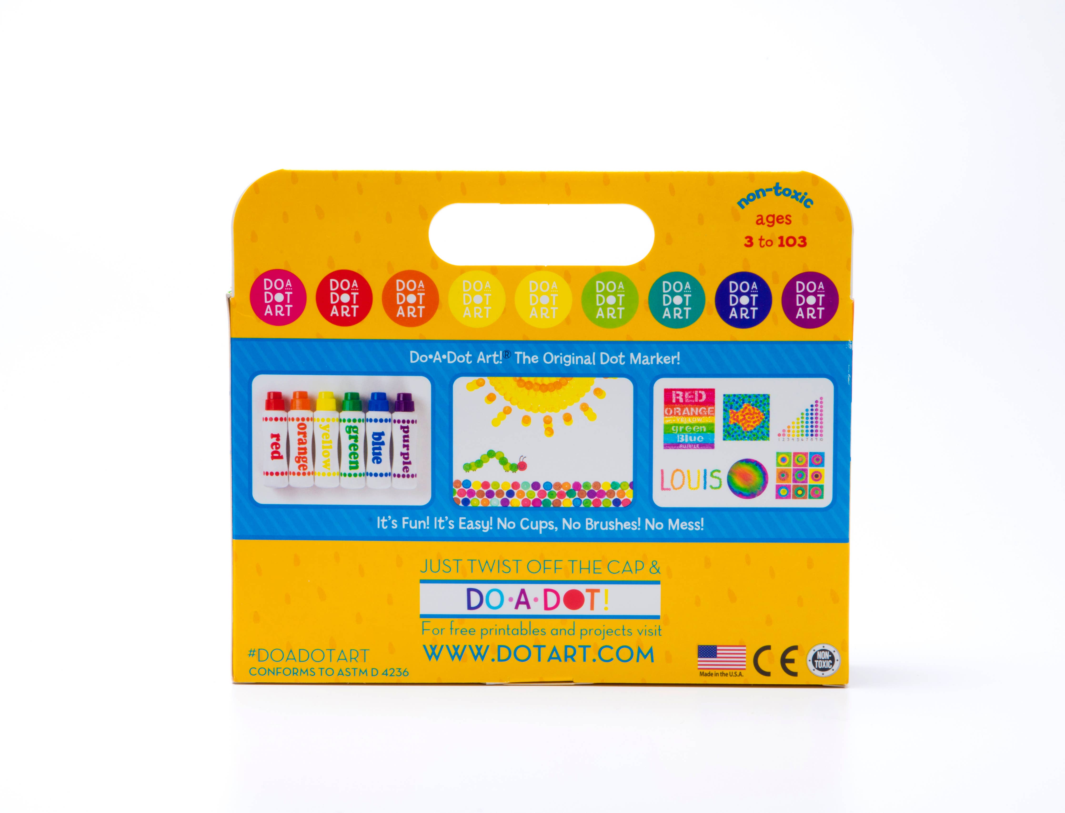 Do A Dot Art - Do A Dot Art! Rainbow Dot Markers – Made in USA - Set of 6