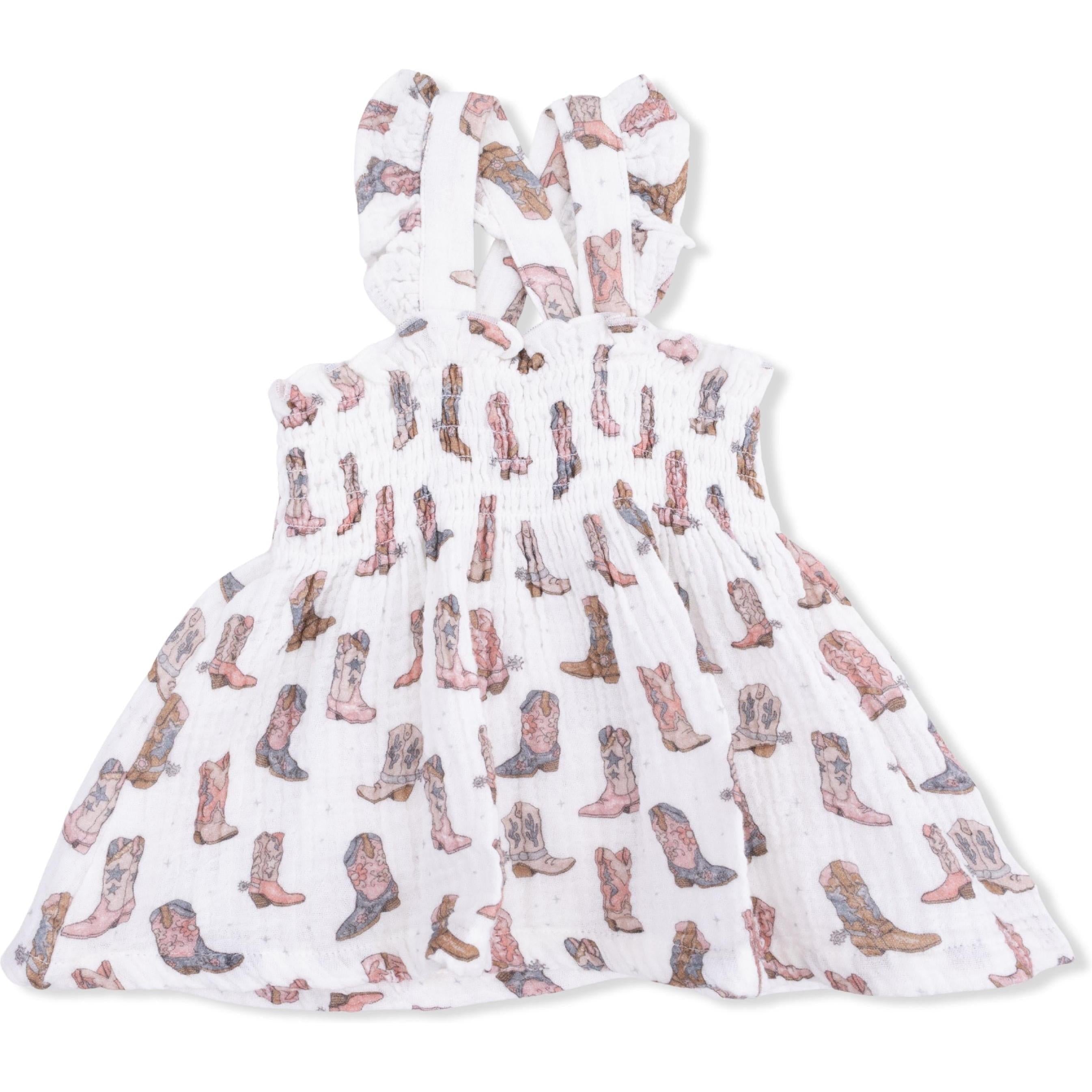 Angel Dear Cowgirl Boots Smocked Top with Bloomer