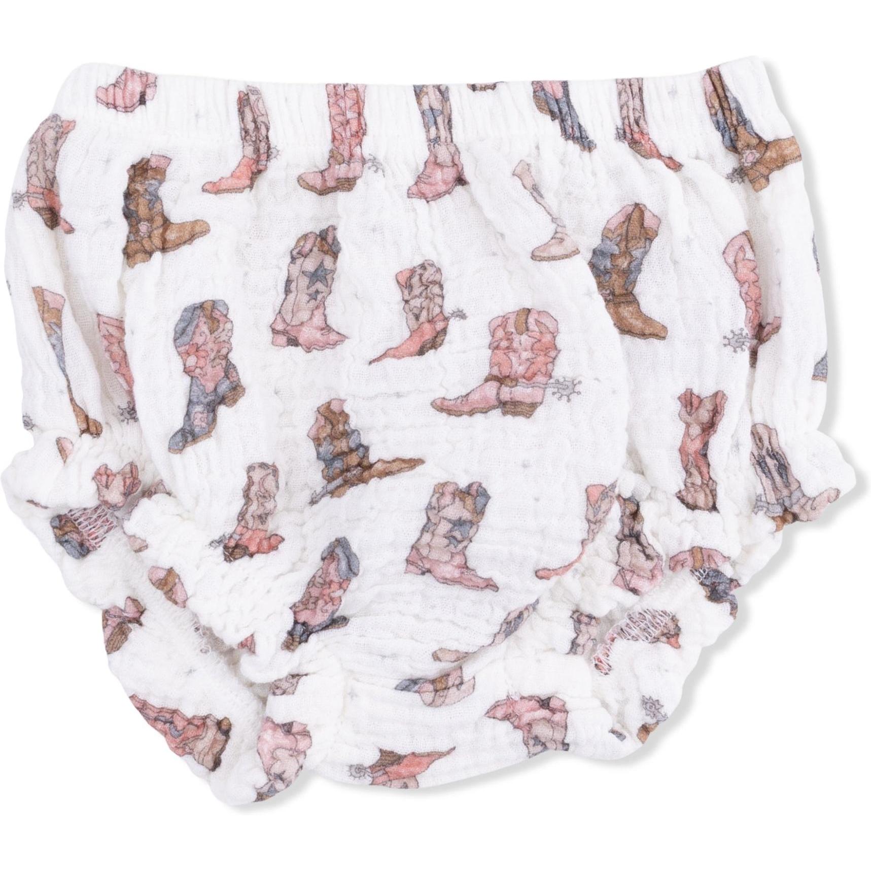 Angel Dear Cowgirl Boots Smocked Top with Bloomer