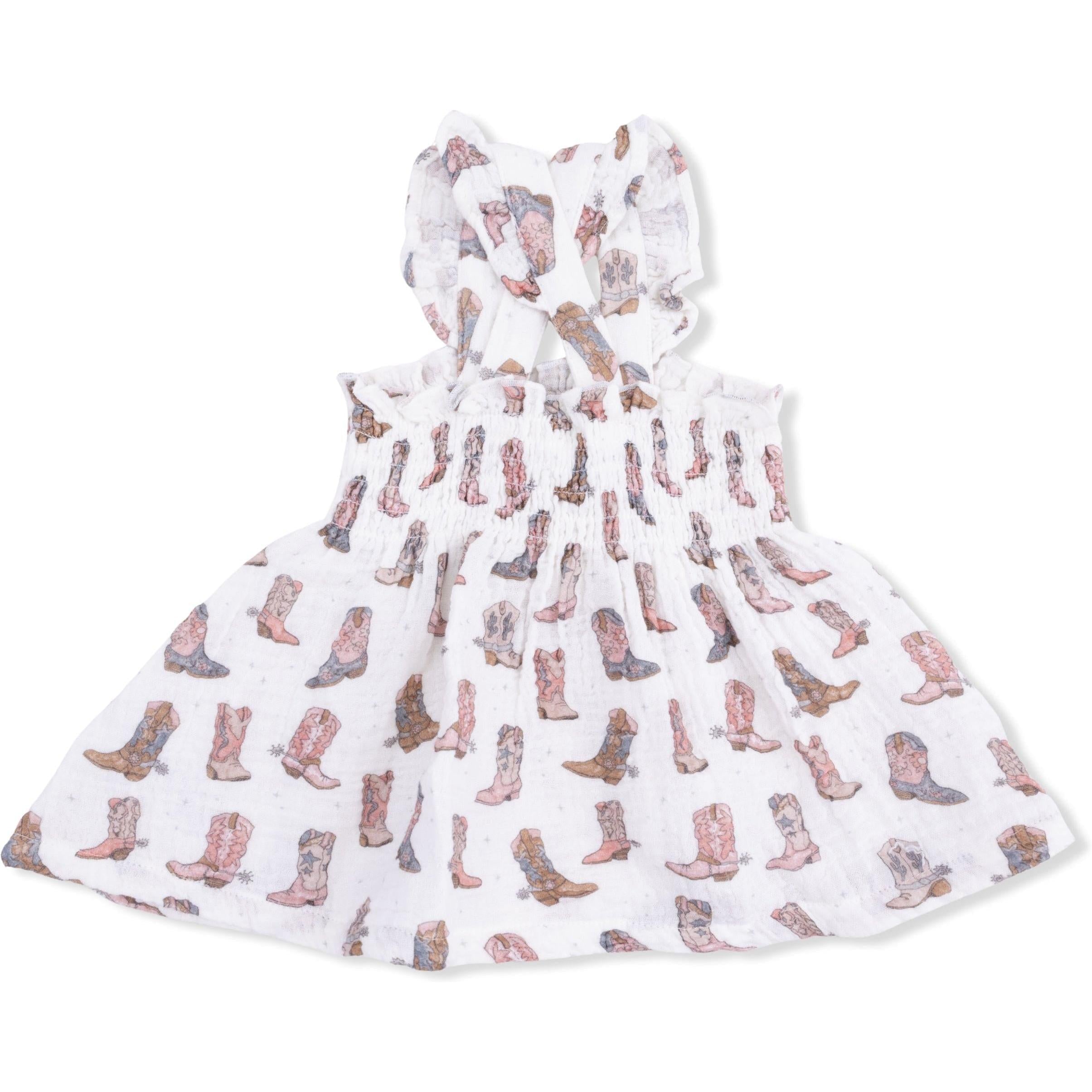 Angel Dear Cowgirl Boots Smocked Top with Bloomer