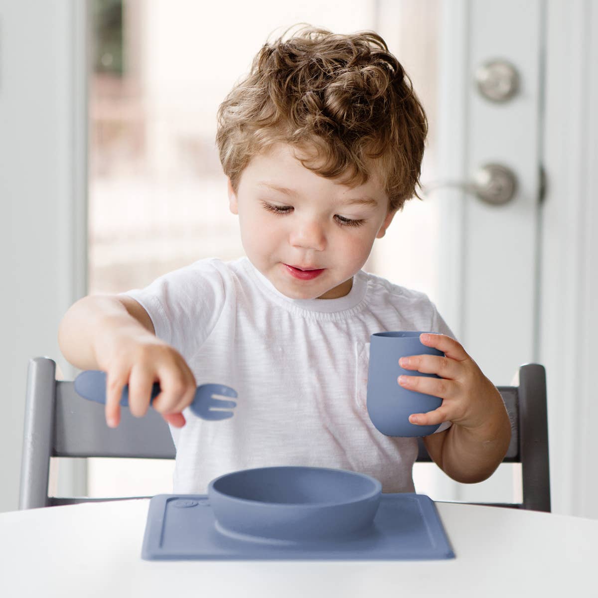 ezpz - Mini Utensils (Toddler 12+ months): Blush