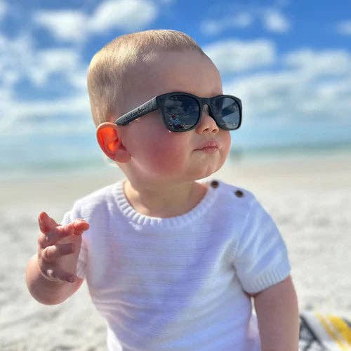 Roshambo Eyewear - Black Sunglasses for Baby, Kids, Teens & Adults: Toddler (Ages 2-4) / Chrome Polarized Lens