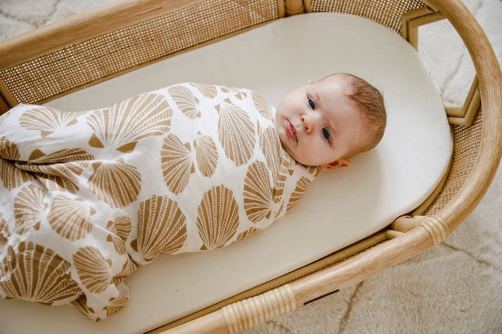 Cotton & Bamboo Swaddle - Coast