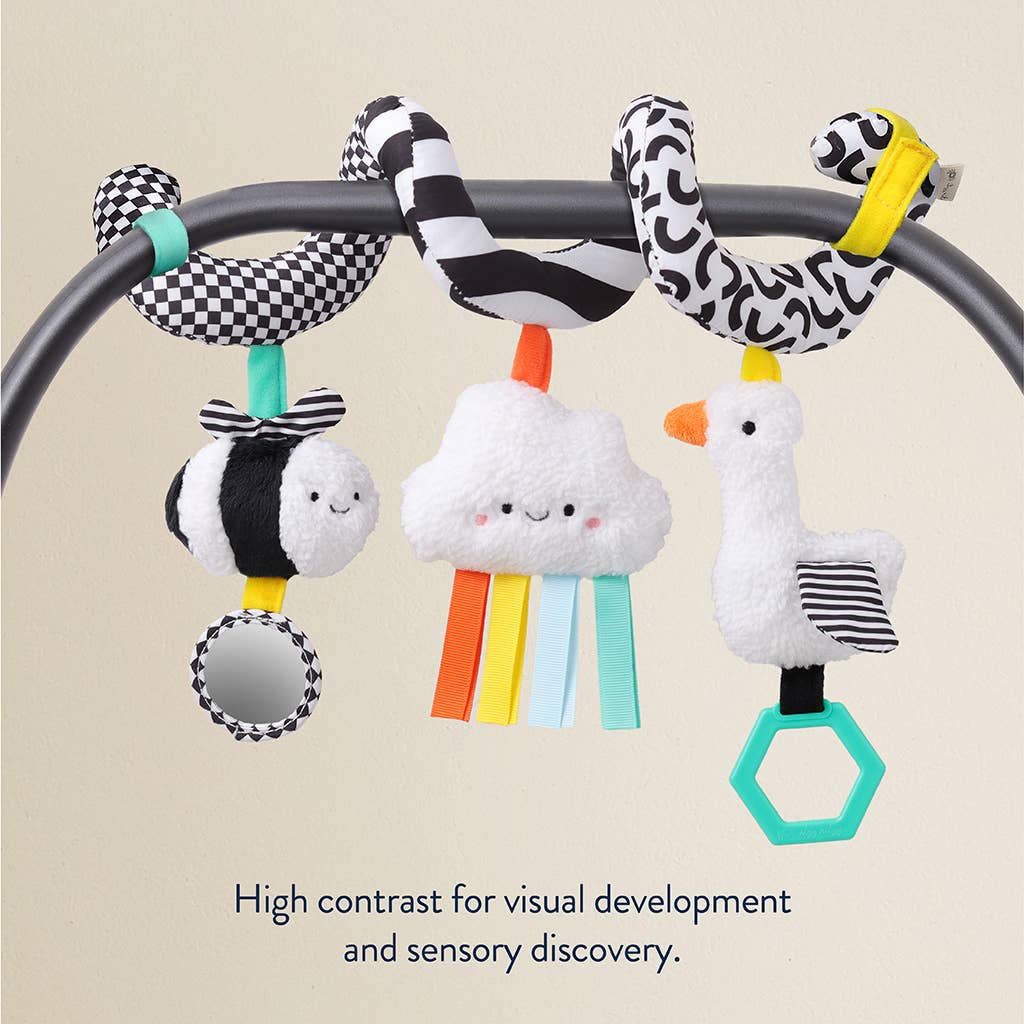 Spiral Car Seat Activity Toy: High Contrast