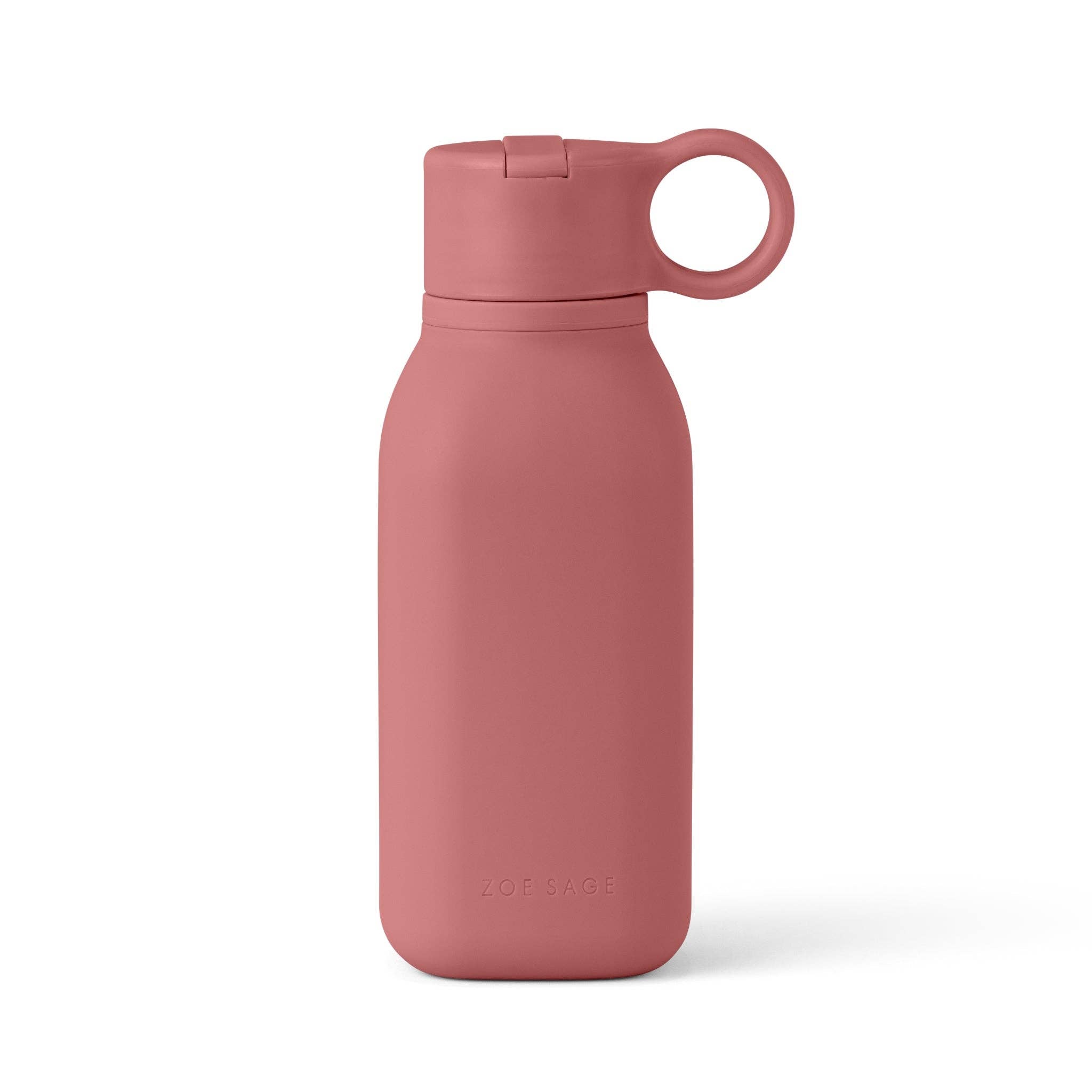 Zoe Sage - Silicone Water Bottle 450ml | Dusty Pink