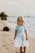 Kids Pastel Blue Rainbow Hi Lo Spring Summer Dress