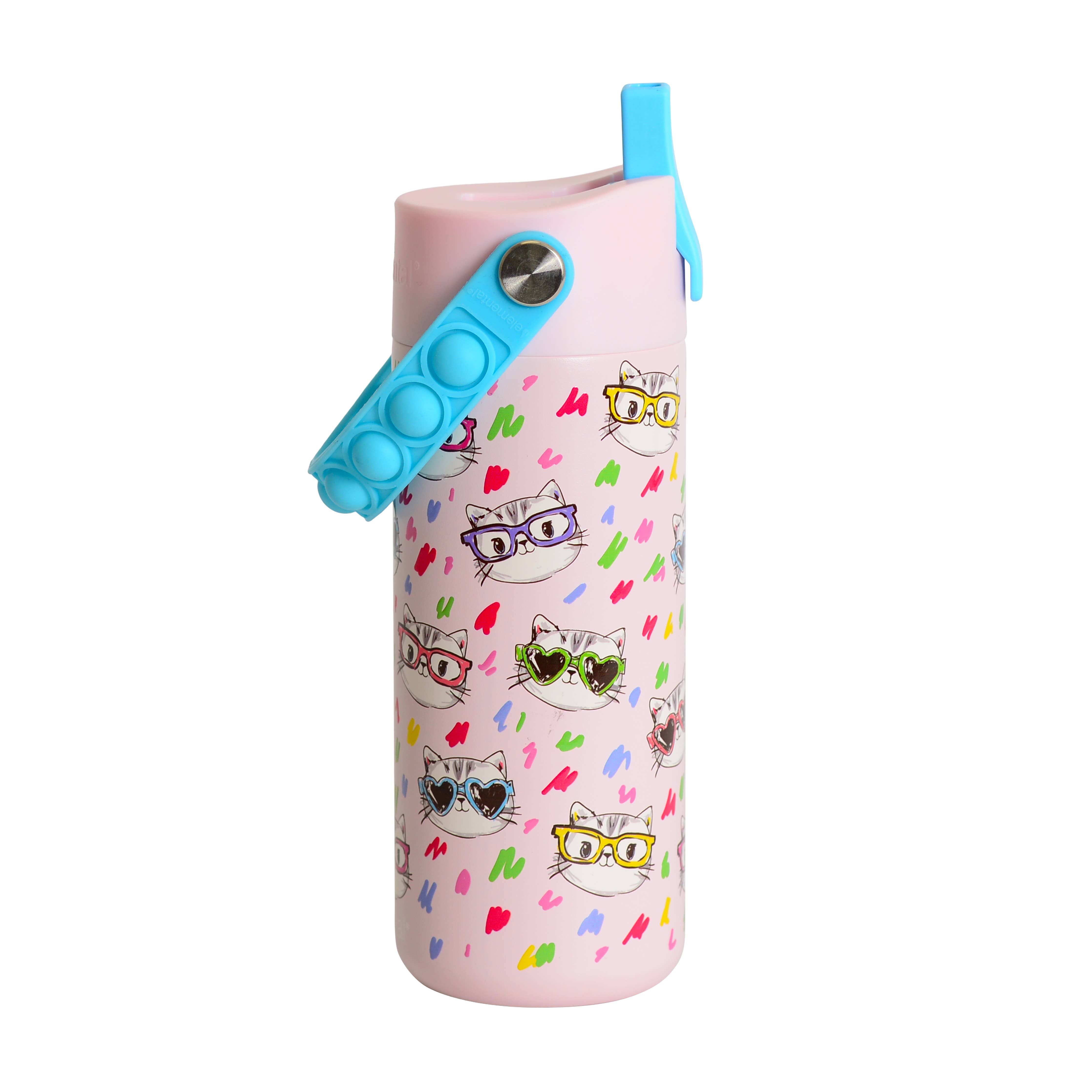 Elemental - Fidget Handle Kids Stainless Bottle 18oz Stylish Cat
