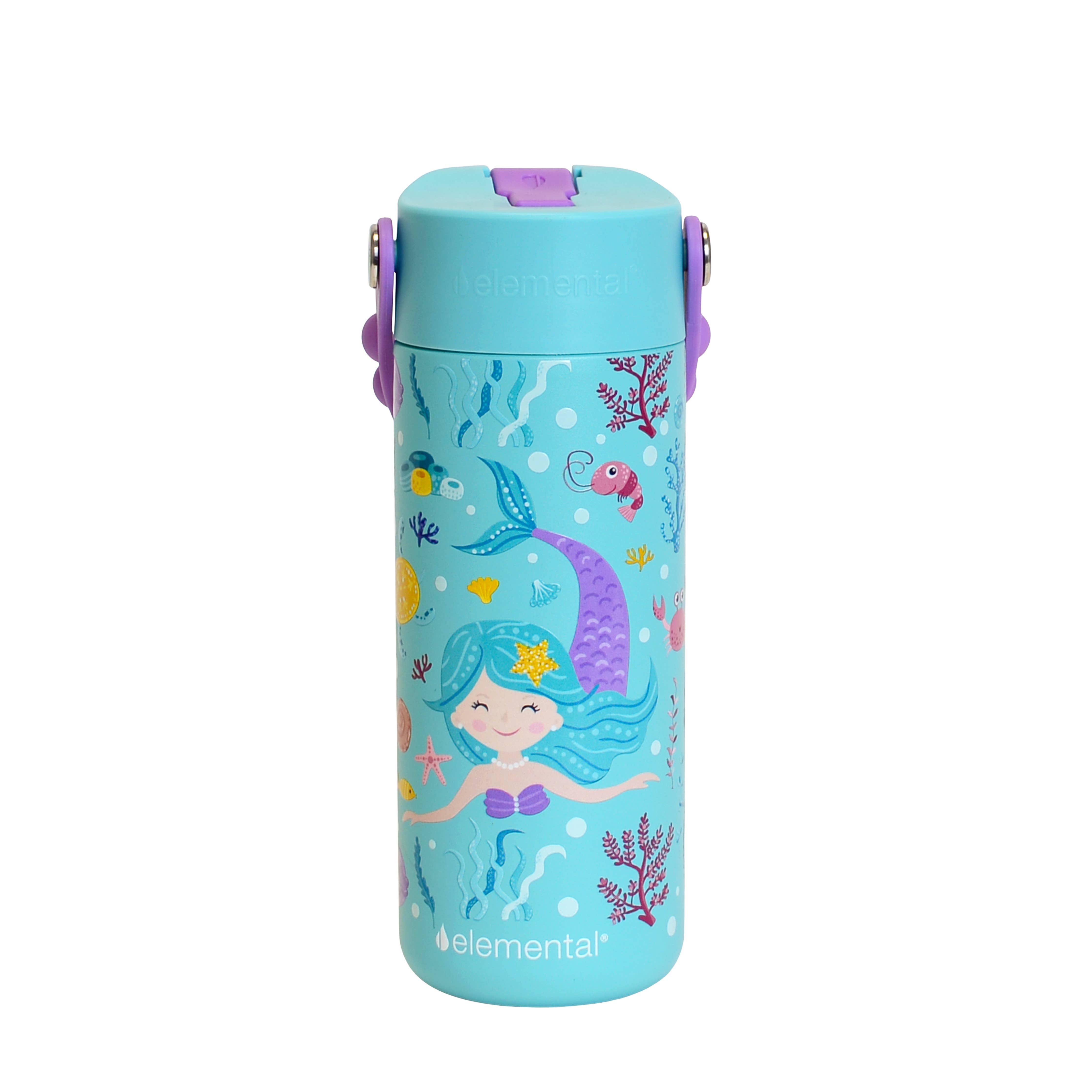 Elemental - Fidget Handle Kids Stainless Bottle 18oz Mermaid