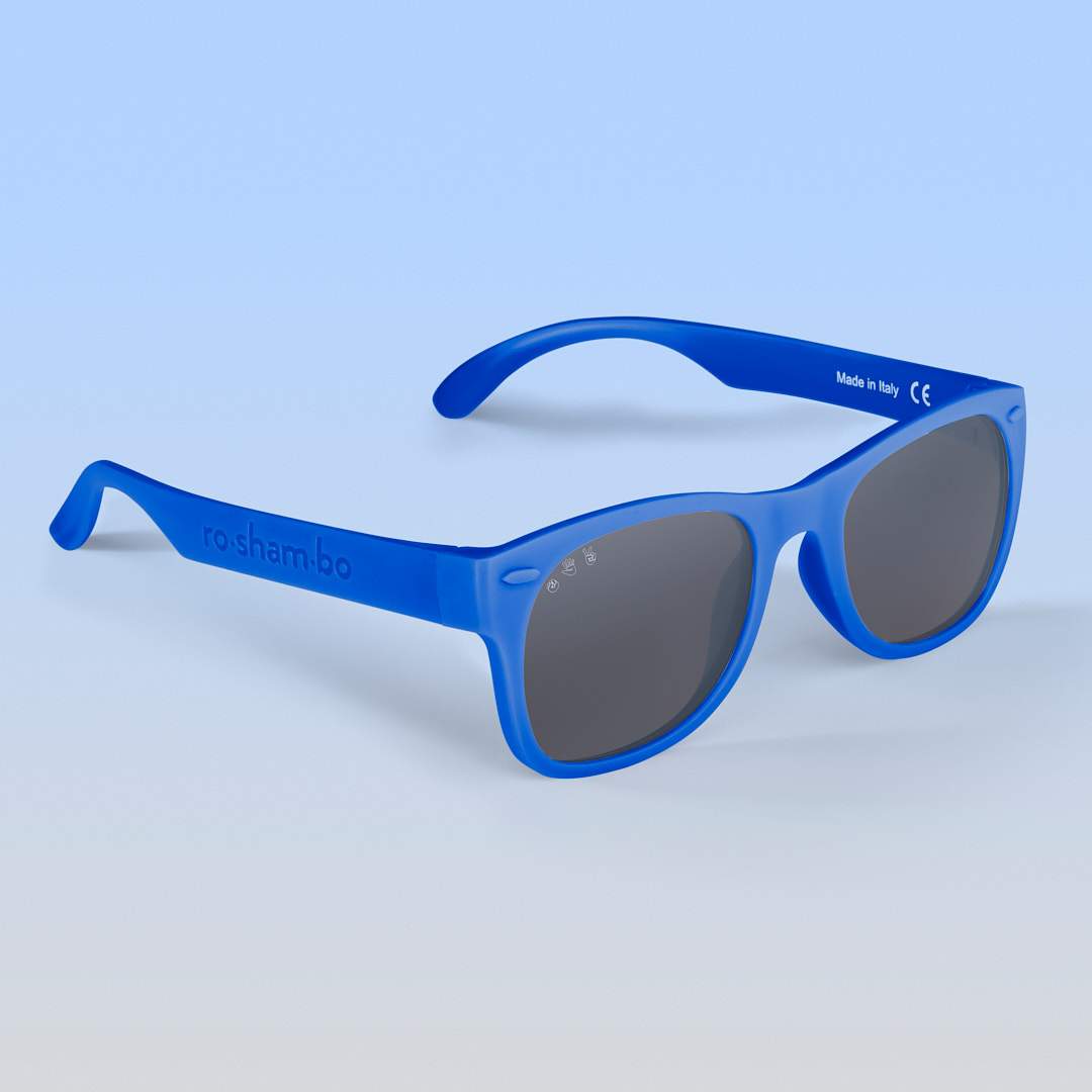Roshambo Eyewear - Royal Blue Sunglasses: Toddler (Ages 2-4) / Chrome Polarized Lens