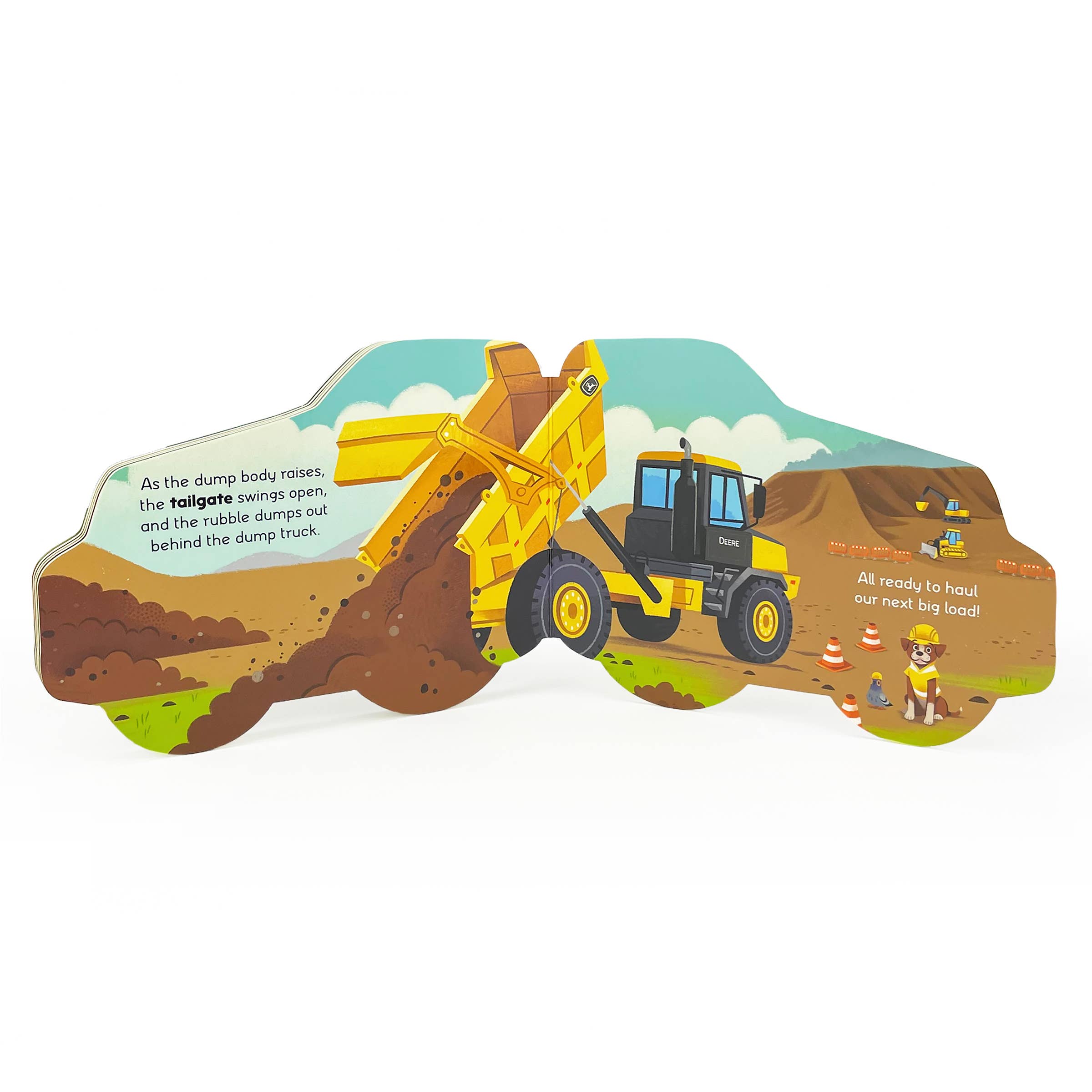 Cottage Door Press - John Deere Kids How Dump Trucks Work Shaped Board Book