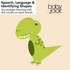 Baby Jack and Company - Dinosaur Learning Lovey Crinkle Tag Sensory Toy 8"x8"