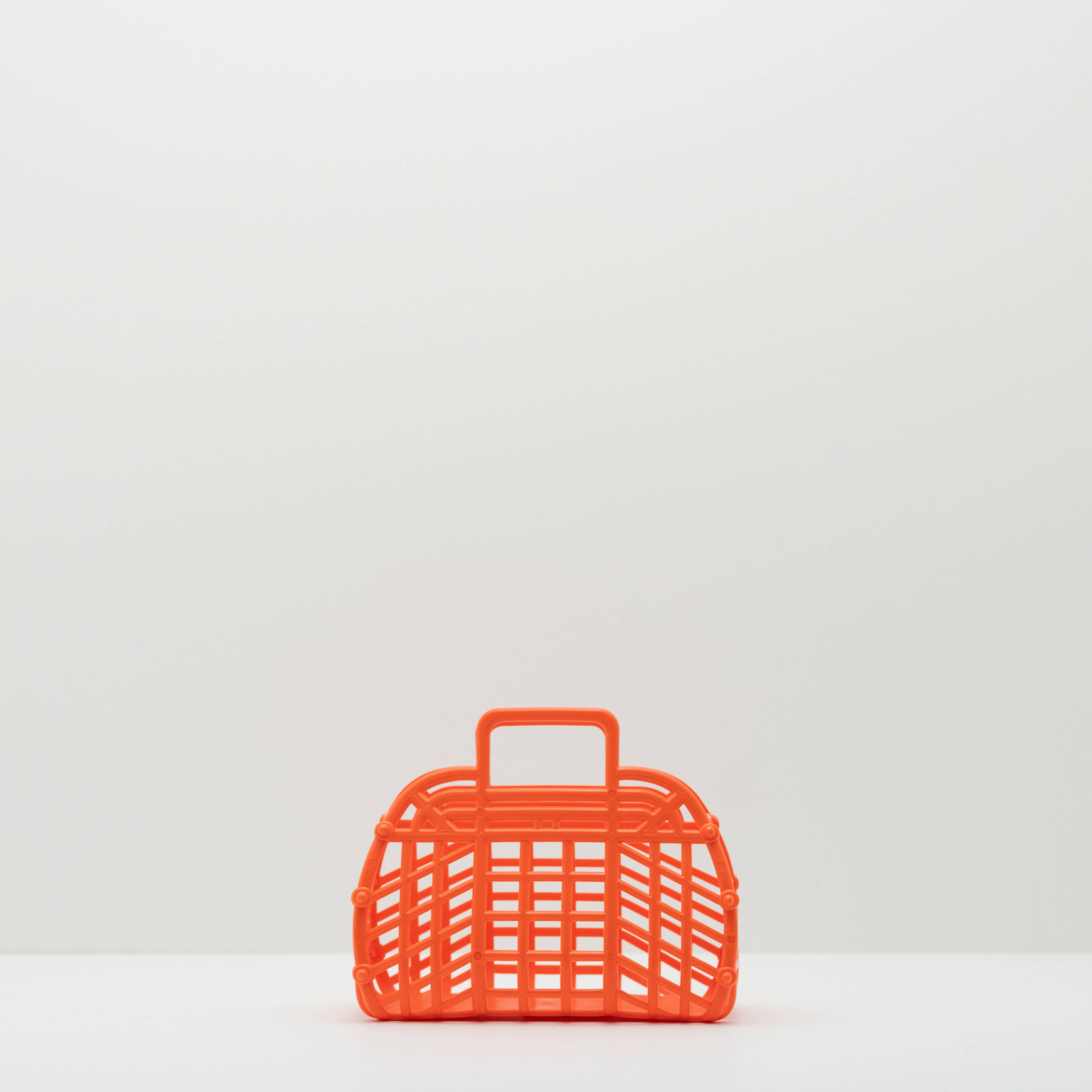 JustforZo boutique, Inc. - Mini Retro Jelly Baskets, Kids Tote & Birthday Party Favor: Forest Green