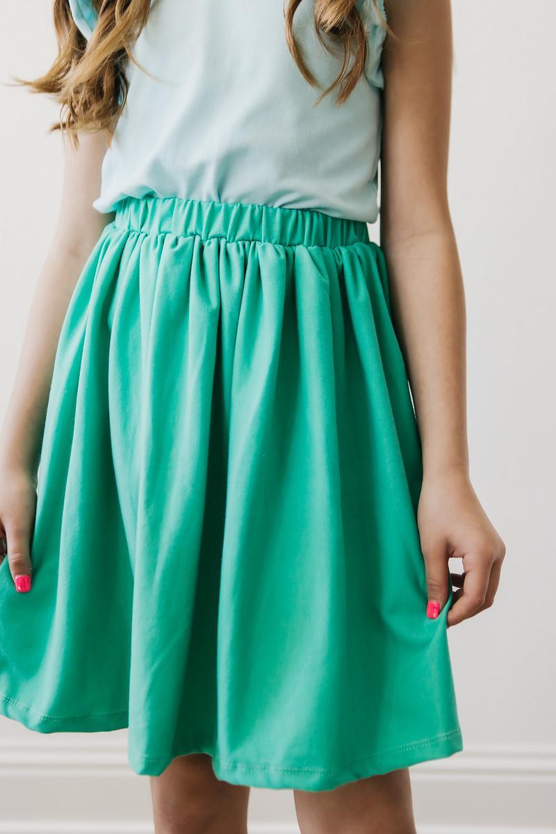 Tropical Green Twirl Skirt