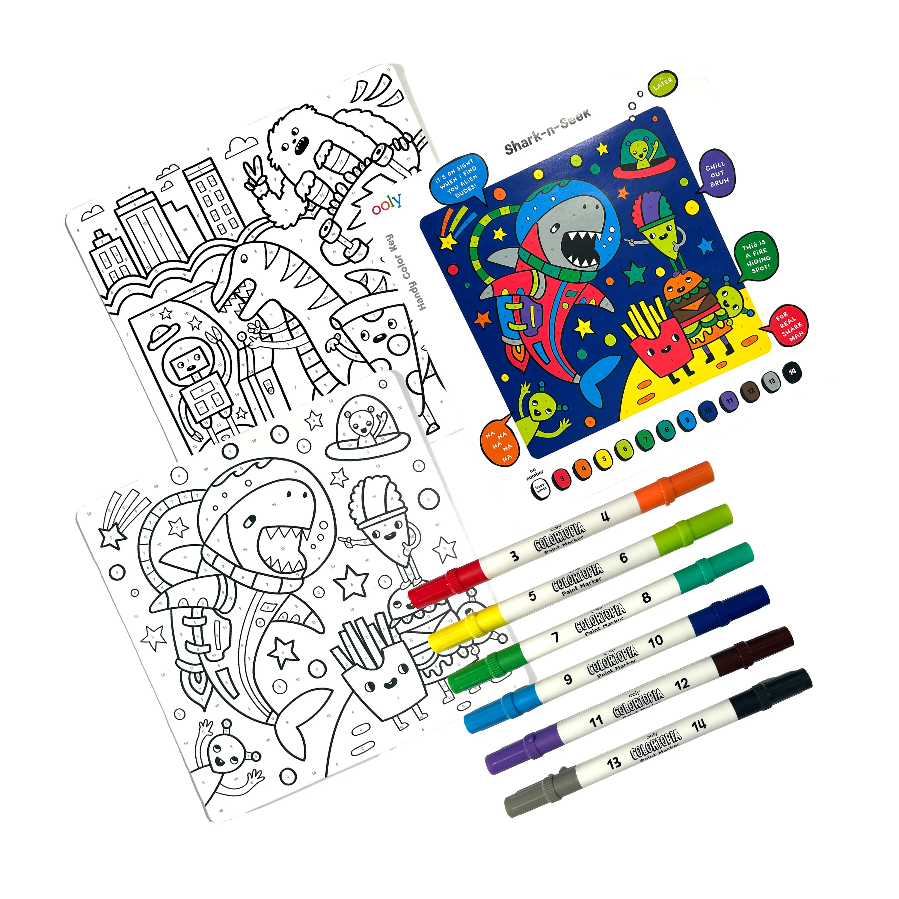 OOLY - Colortopia: Paint Marker By Number Kit - Epic Adventures (8