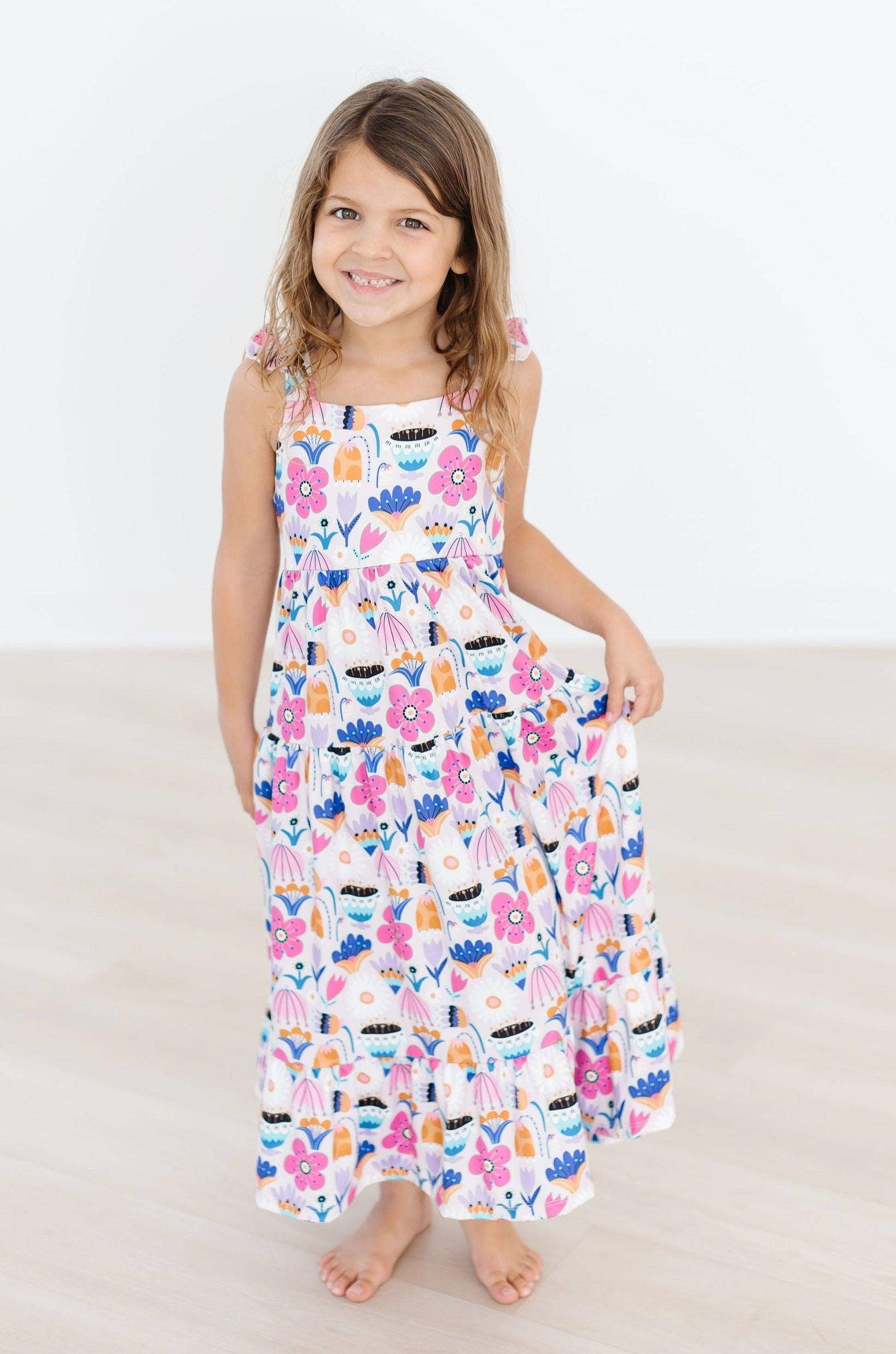 Mila & Rose - Tulip Blooms Ruffle Maxi Dress