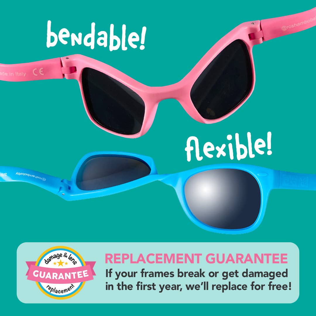 Roshambo Eyewear - Royal Blue Sunglasses: Toddler (Ages 2-4) / Chrome Polarized Lens
