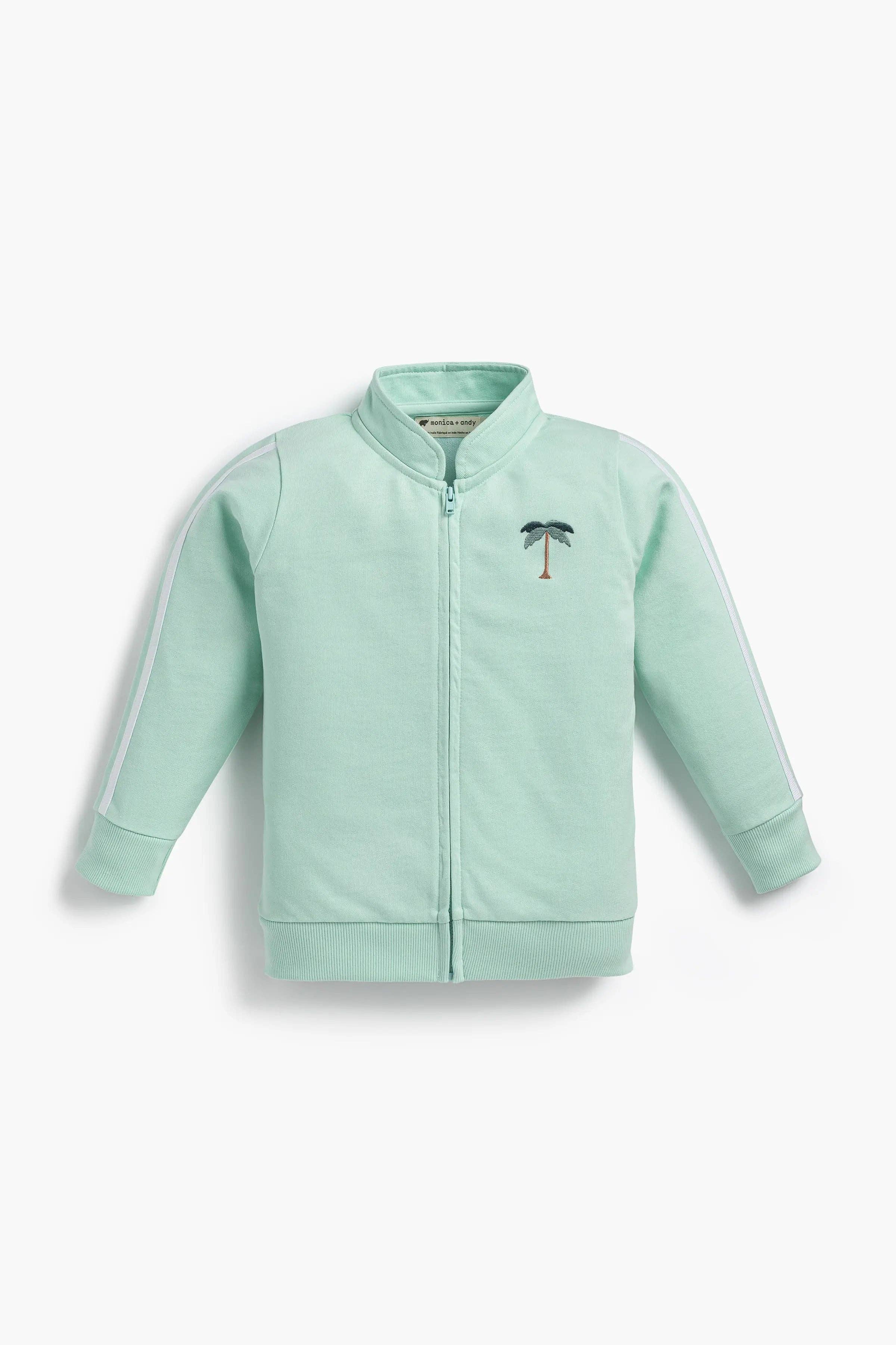 Monica + Andy - Baby + Kid Embroidered Sweatshirt_Palm Springs on Mint: Unisex / Palm Springs on Mint / 10