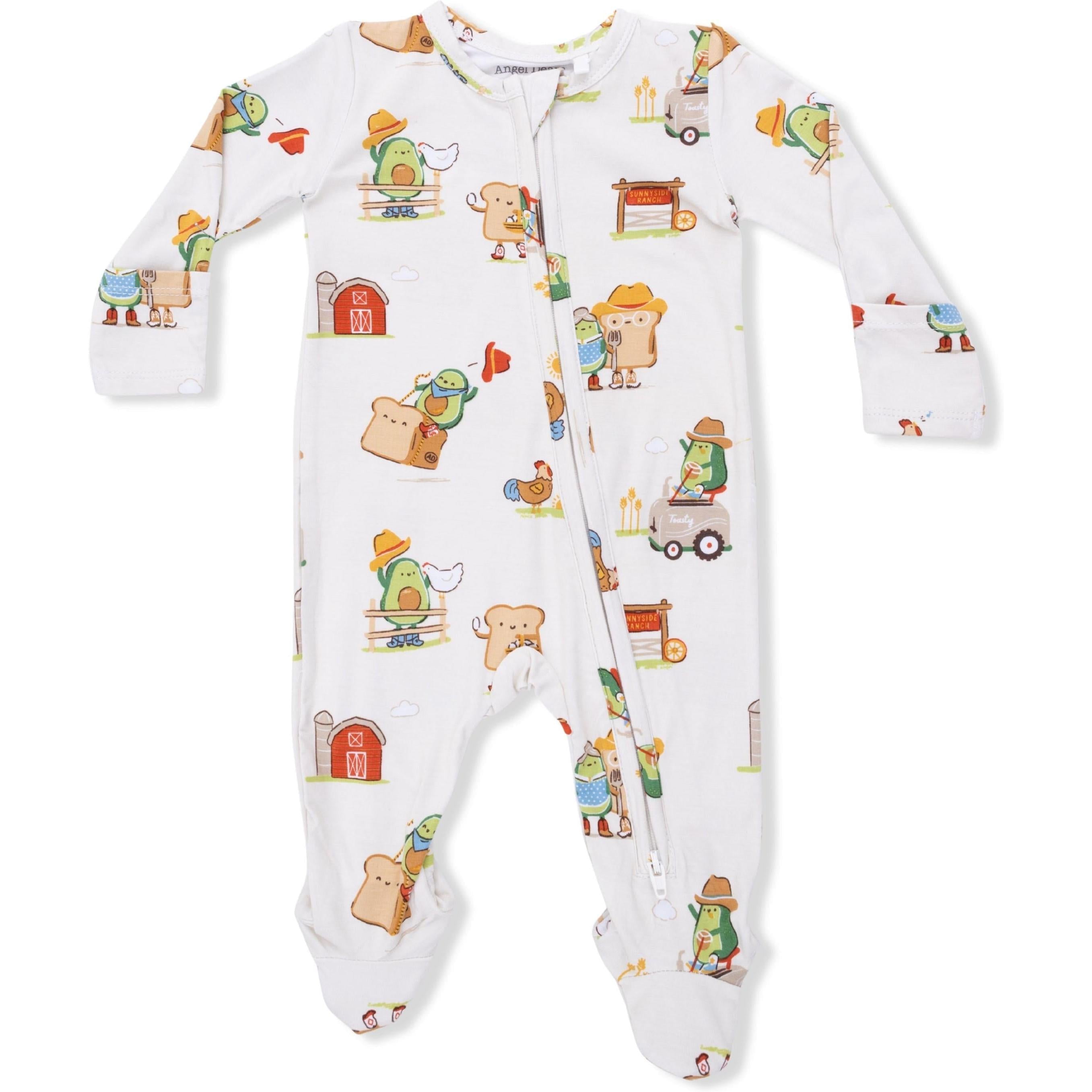 Angel Dear Avocado Toast American Gothic 2 Way Zipper Footie