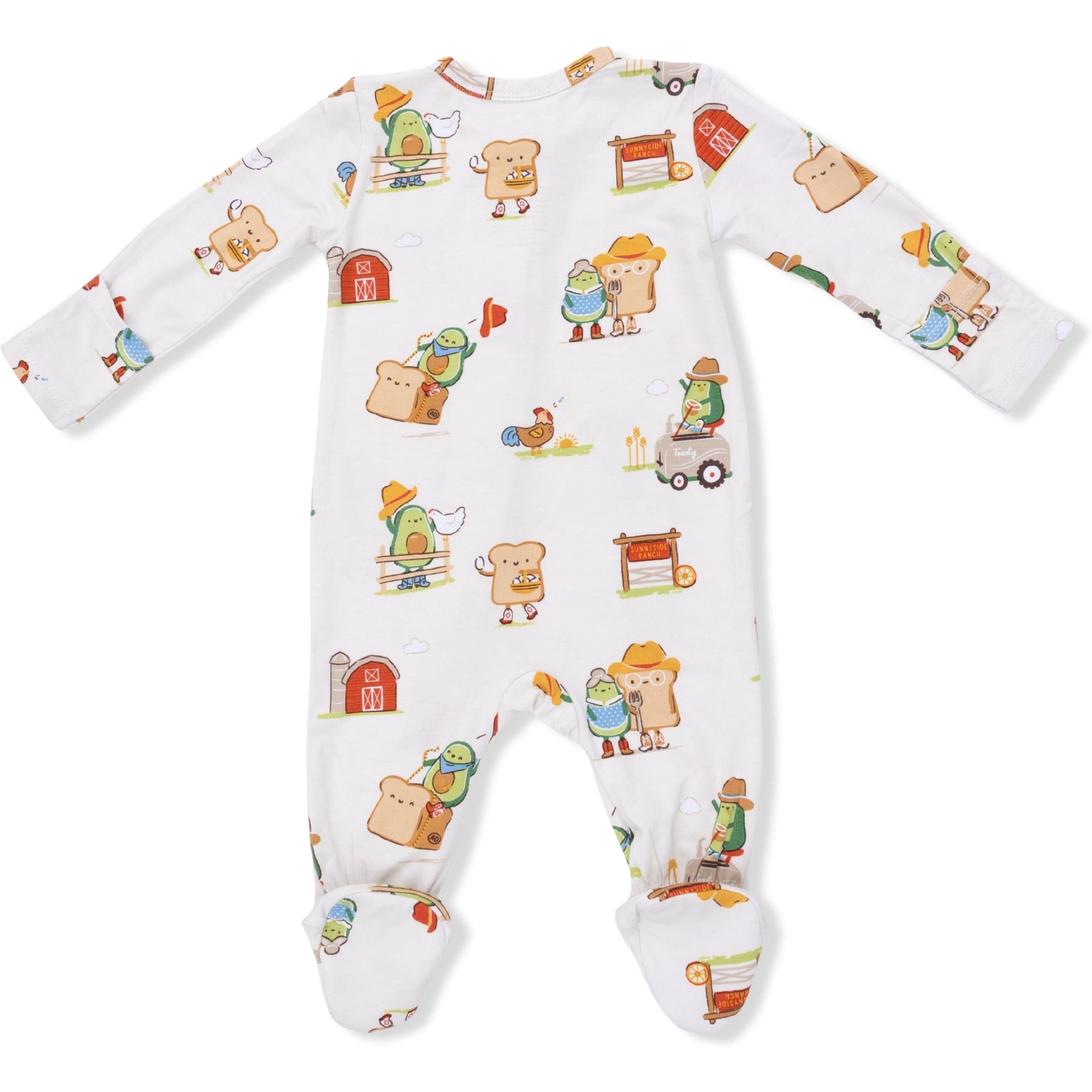 Angel Dear Avocado Toast American Gothic 2 Way Zipper Footie