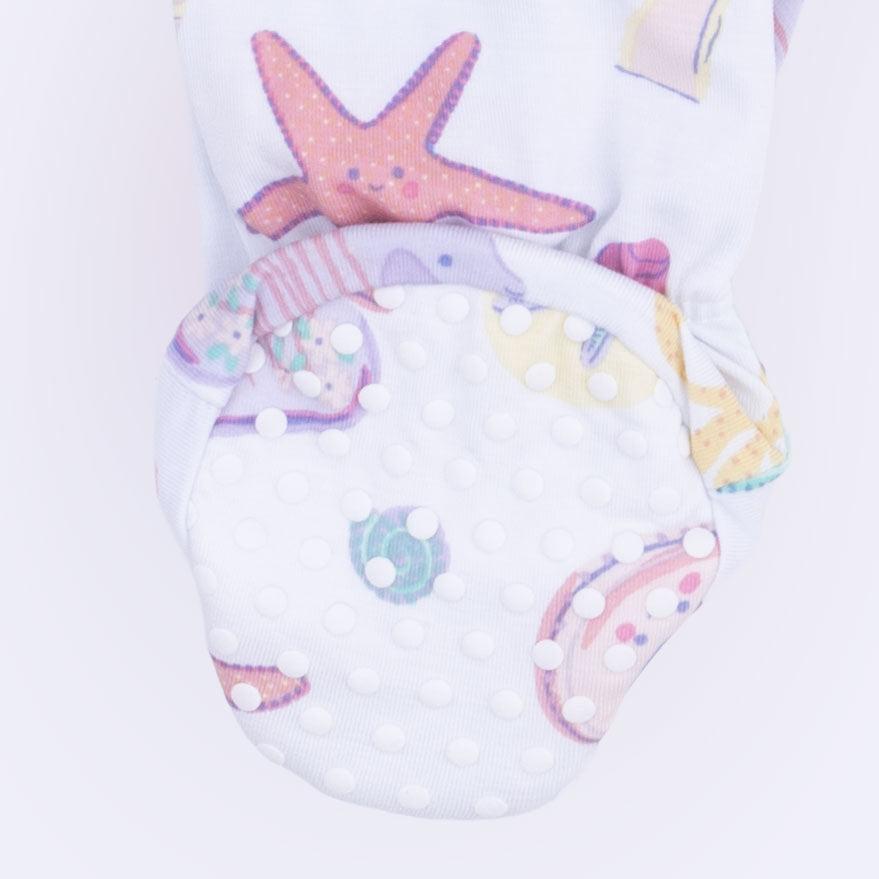 Angel Dear Beach Days 2 Way Ruffle Back Zipper Footie