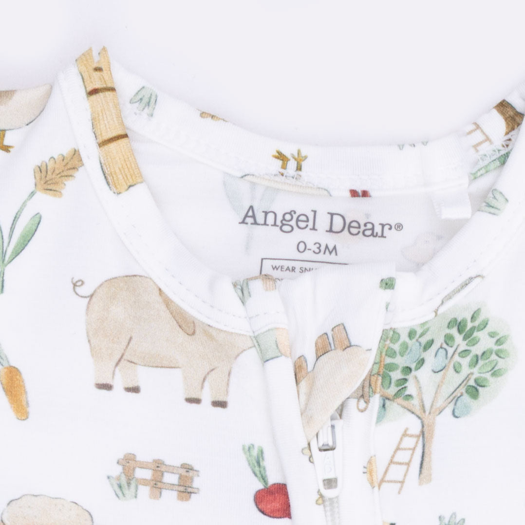 Angel Dear Cute Farm Animals Uni 2 Way Zipper Footie