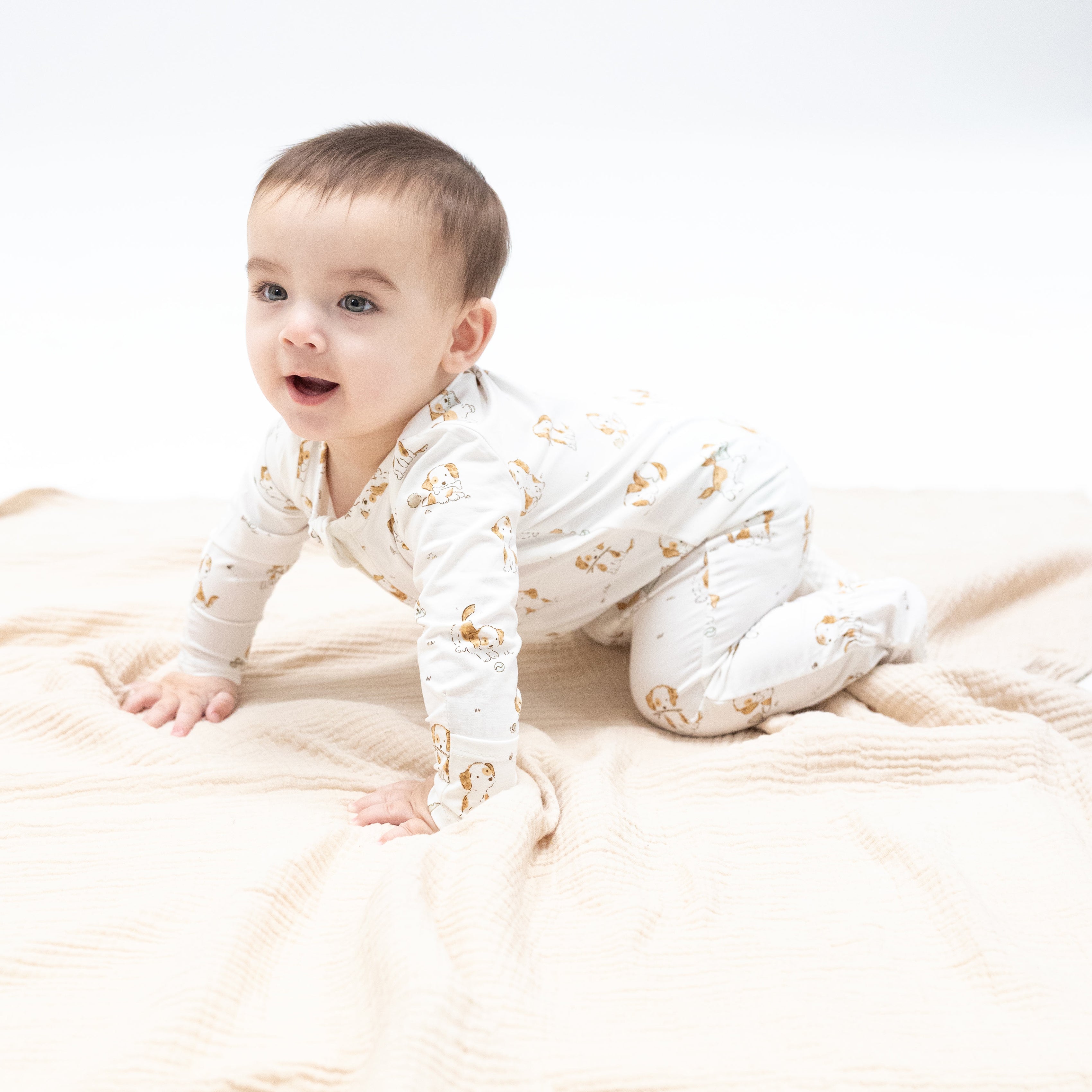 Angel Dear Explorer Puppy 2 Way Zipper Footie